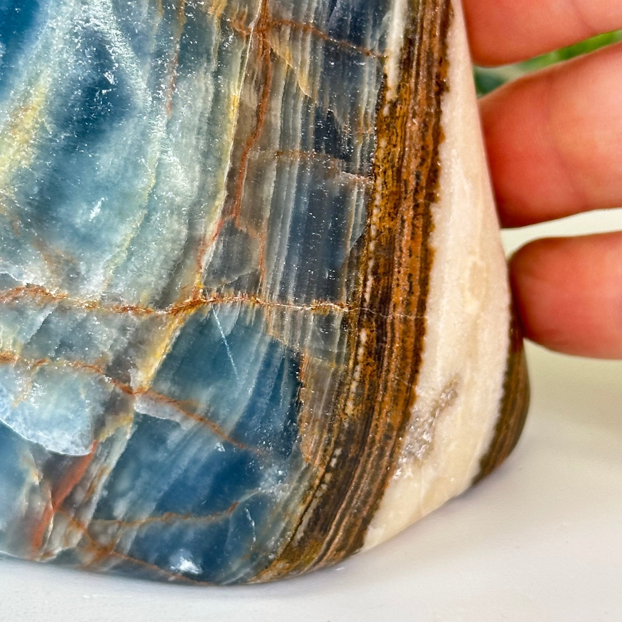 Polished Freeform Blue Onyx Gemstone, 5.5 lbs & 6.3” Tall #3301BX - 009 - Brazil GemsBrazil GemsPolished Freeform Blue Onyx Gemstone, 5.5 lbs & 6.3” Tall #3301BX - 009Freeform & Unique Shapes3301BX - 009