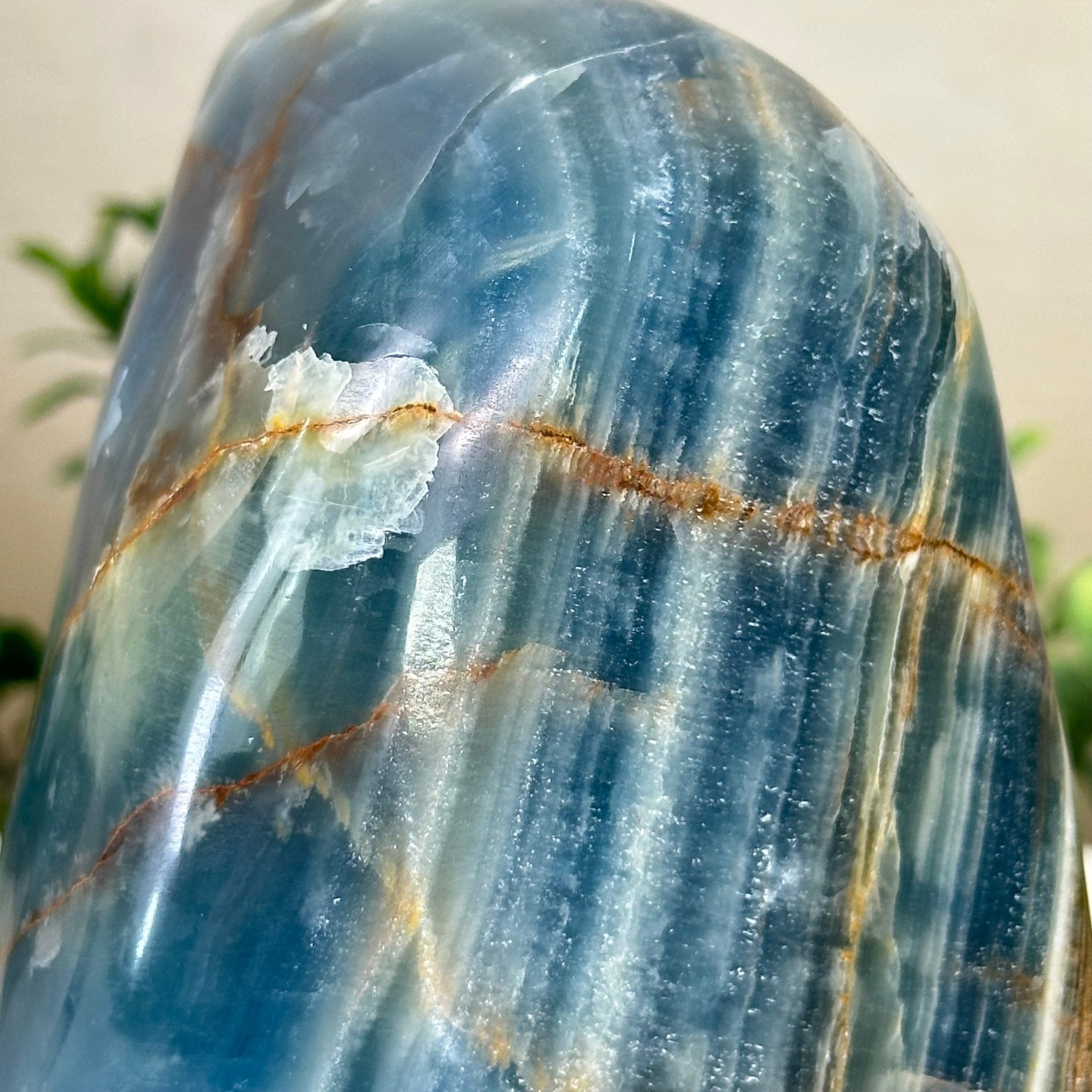 Polished Freeform Blue Onyx Gemstone, 5.5 lbs & 6.3” Tall #3301BX - 009 - Brazil GemsBrazil GemsPolished Freeform Blue Onyx Gemstone, 5.5 lbs & 6.3” Tall #3301BX - 009Freeform & Unique Shapes3301BX - 009