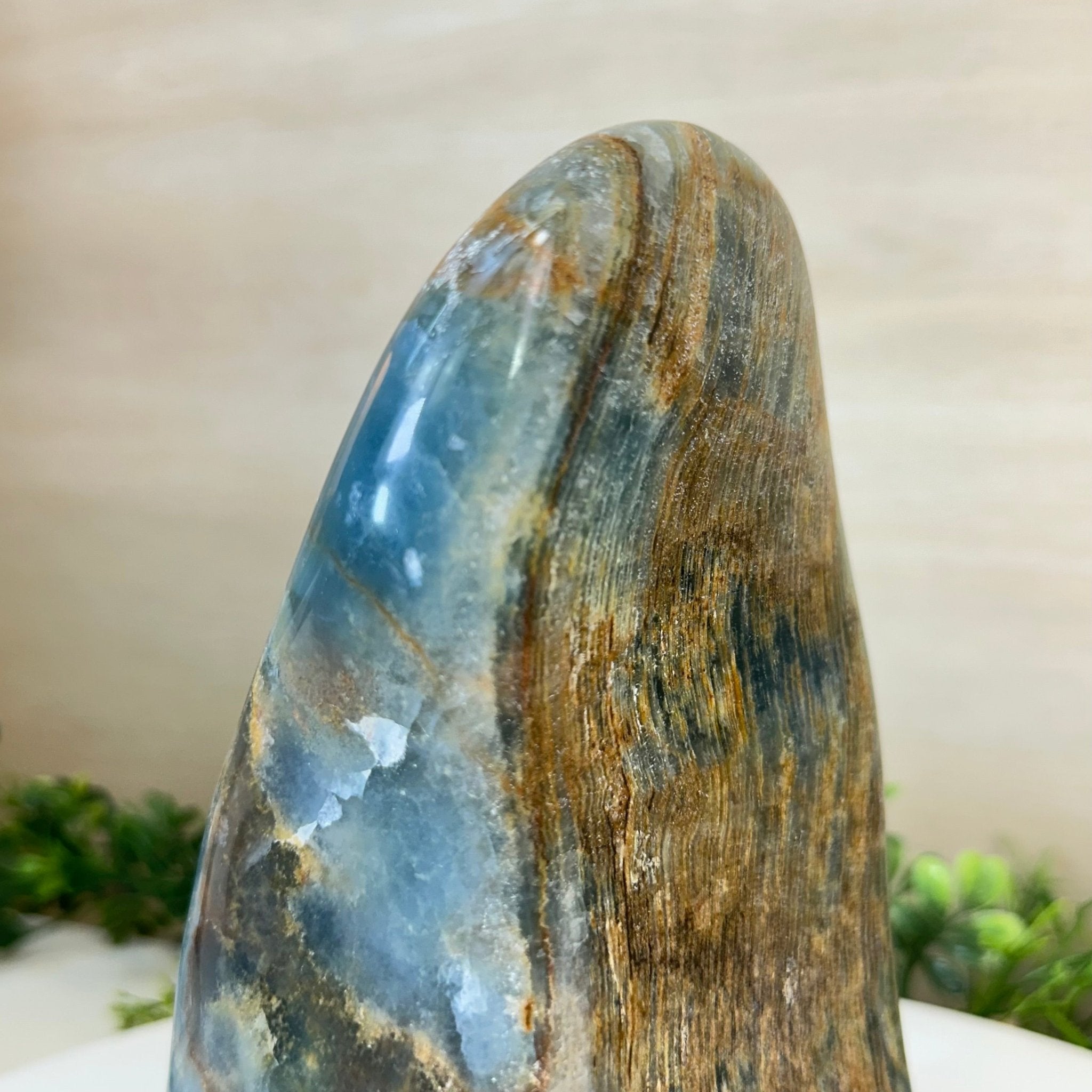 Polished Freeform Blue Onyx Gemstone, 7.1 lbs & 8.2” Tall #3301BX - 010 - Brazil GemsBrazil GemsPolished Freeform Blue Onyx Gemstone, 7.1 lbs & 8.2” Tall #3301BX - 010Freeform & Unique Shapes3301BX - 010
