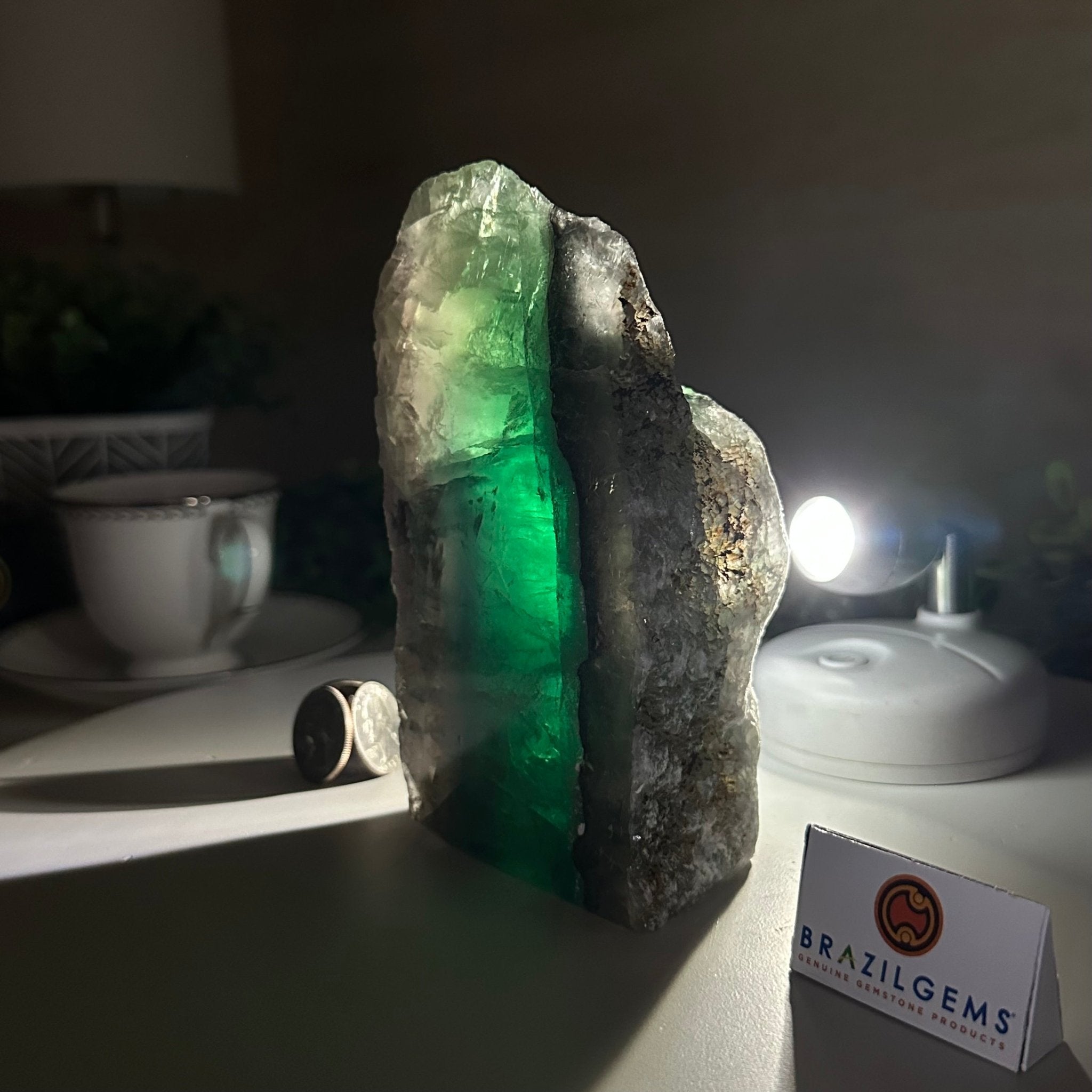 Polished Freeform Fluorite Gemstone, 2.8 lbs & 5.8” Tall #3303FL - 001 - Brazil GemsBrazil GemsPolished Freeform Fluorite Gemstone, 2.8 lbs & 5.8” Tall #3303FL - 001Freeform & Unique Shapes3303FL - 001