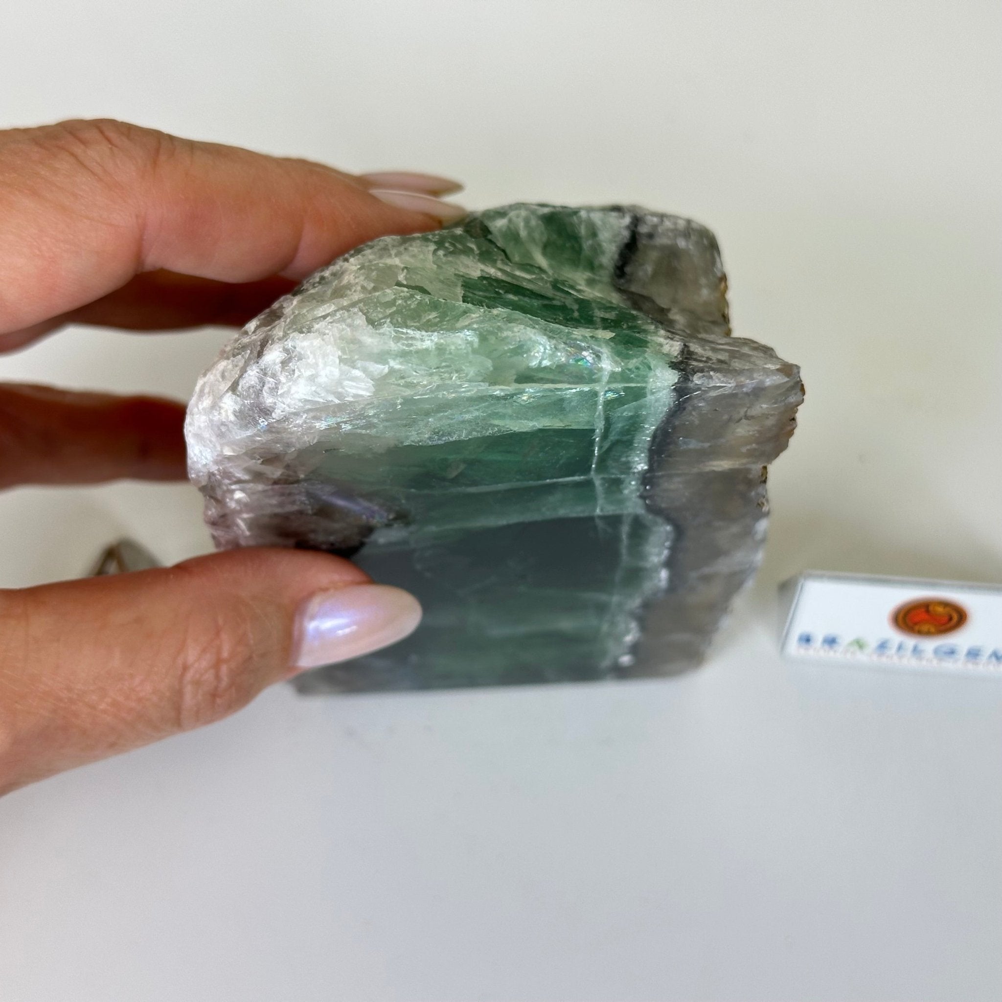 Polished Freeform Fluorite Gemstone, 2.8 lbs & 5.8” Tall #3303FL - 001 - Brazil GemsBrazil GemsPolished Freeform Fluorite Gemstone, 2.8 lbs & 5.8” Tall #3303FL - 001Freeform & Unique Shapes3303FL - 001