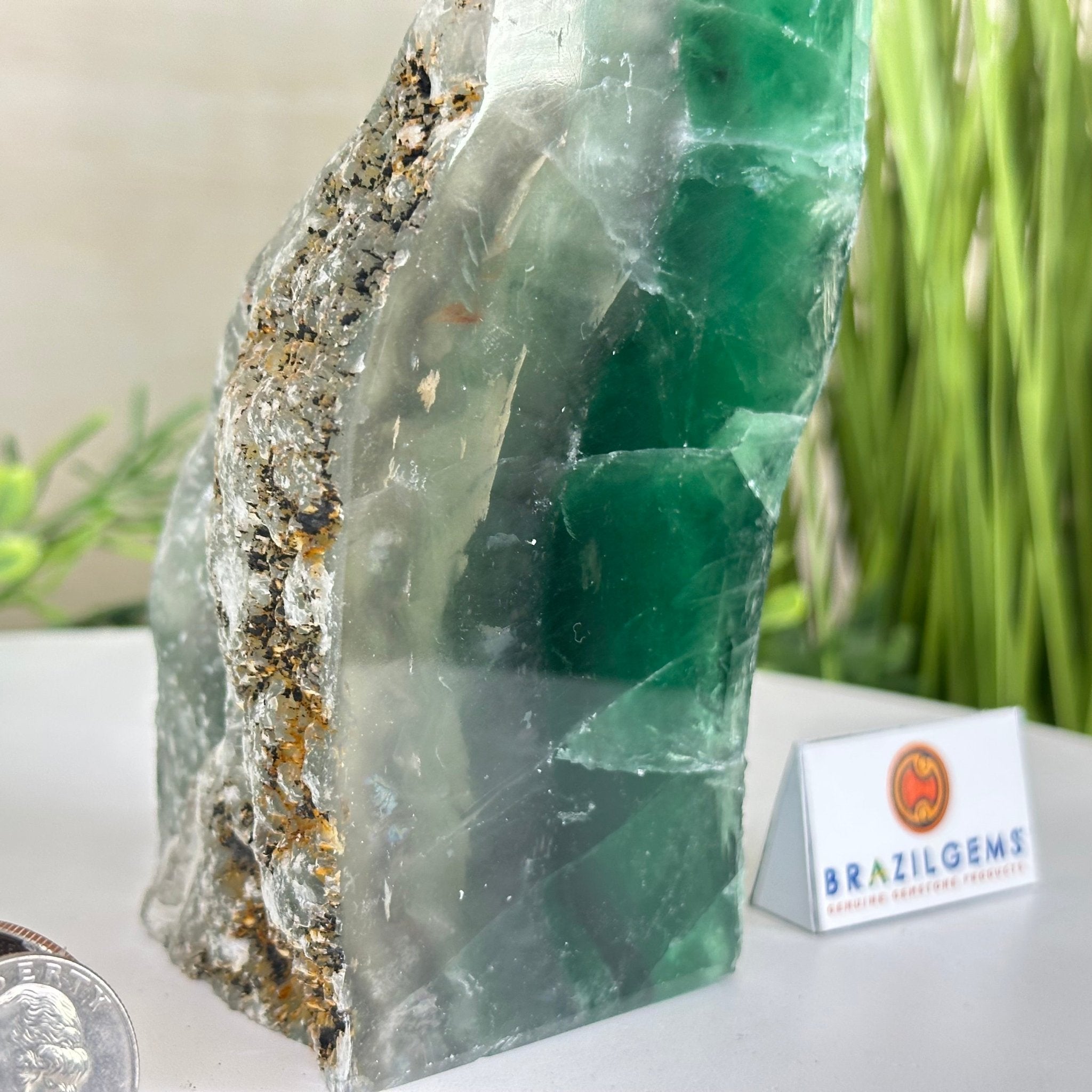 Polished Freeform Fluorite Gemstone, 3.1 lbs & 5.9” Tall #3303FL - 002 - Brazil GemsBrazil GemsPolished Freeform Fluorite Gemstone, 3.1 lbs & 5.9” Tall #3303FL - 002Freeform & Unique Shapes3303FL - 002