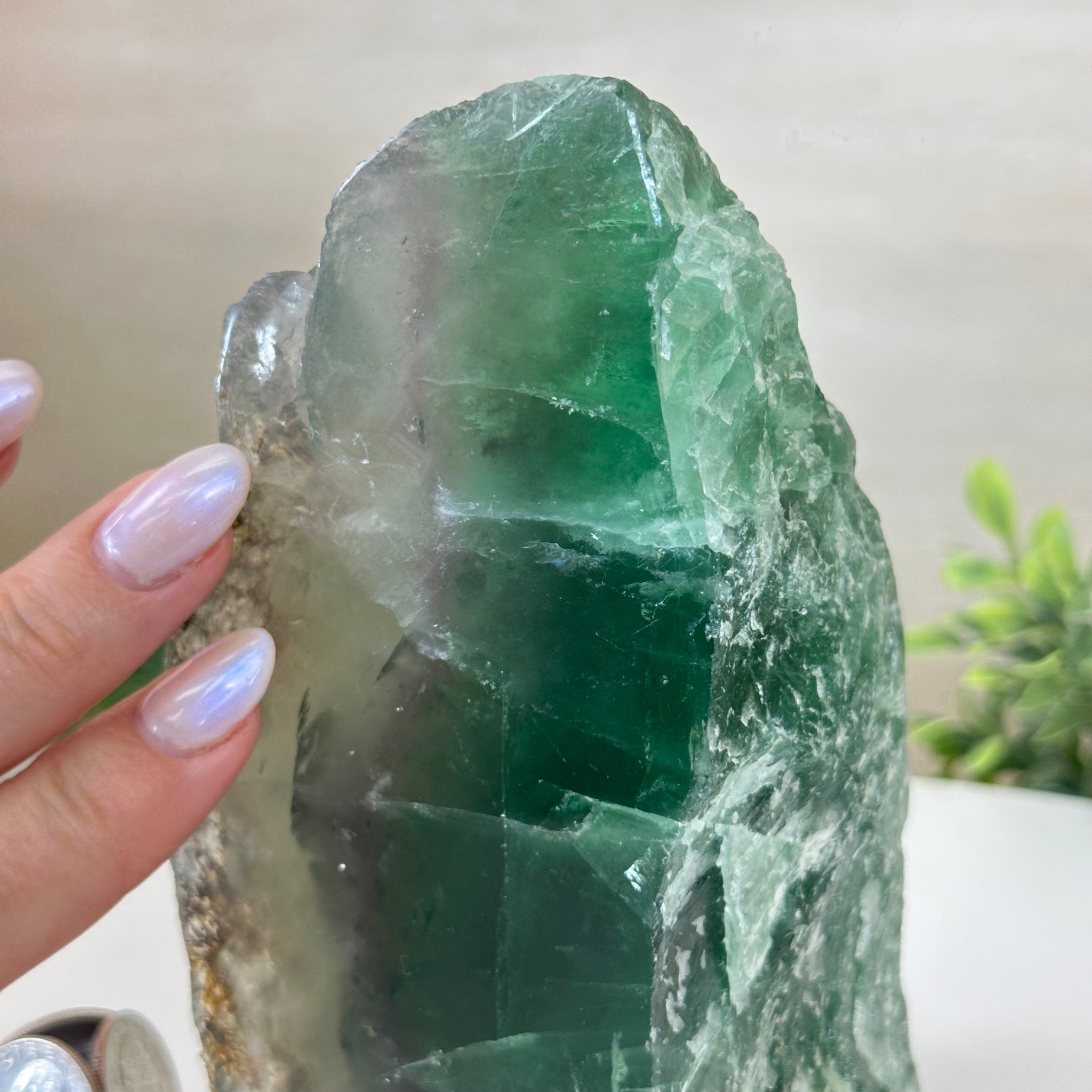 Polished Freeform Fluorite Gemstone, 3.1 lbs & 5.9” Tall #3303FL - 002 - Brazil GemsBrazil GemsPolished Freeform Fluorite Gemstone, 3.1 lbs & 5.9” Tall #3303FL - 002Freeform & Unique Shapes3303FL - 002