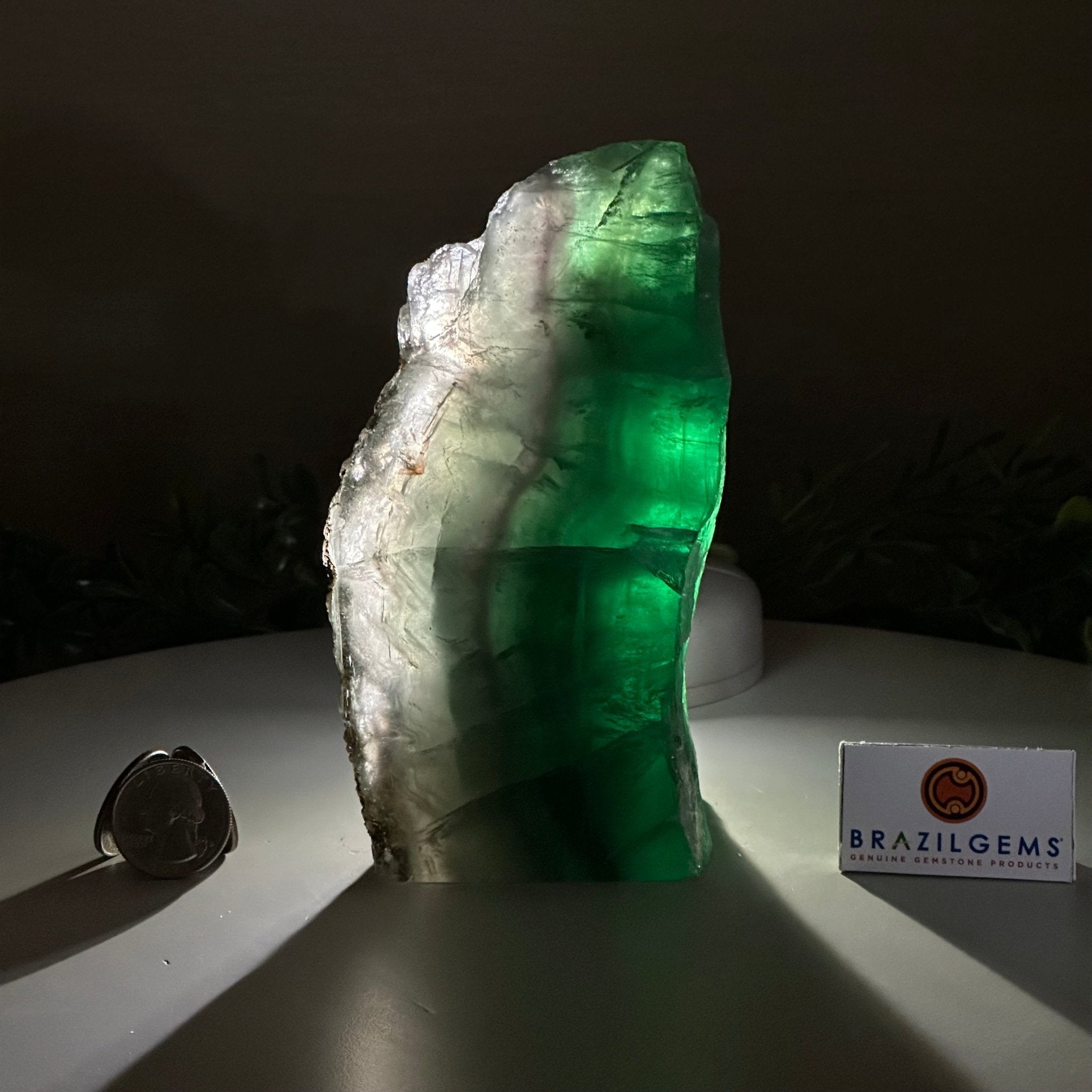 Polished Freeform Fluorite Gemstone, 3.1 lbs & 5.9” Tall #3303FL - 002 - Brazil GemsBrazil GemsPolished Freeform Fluorite Gemstone, 3.1 lbs & 5.9” Tall #3303FL - 002Freeform & Unique Shapes3303FL - 002