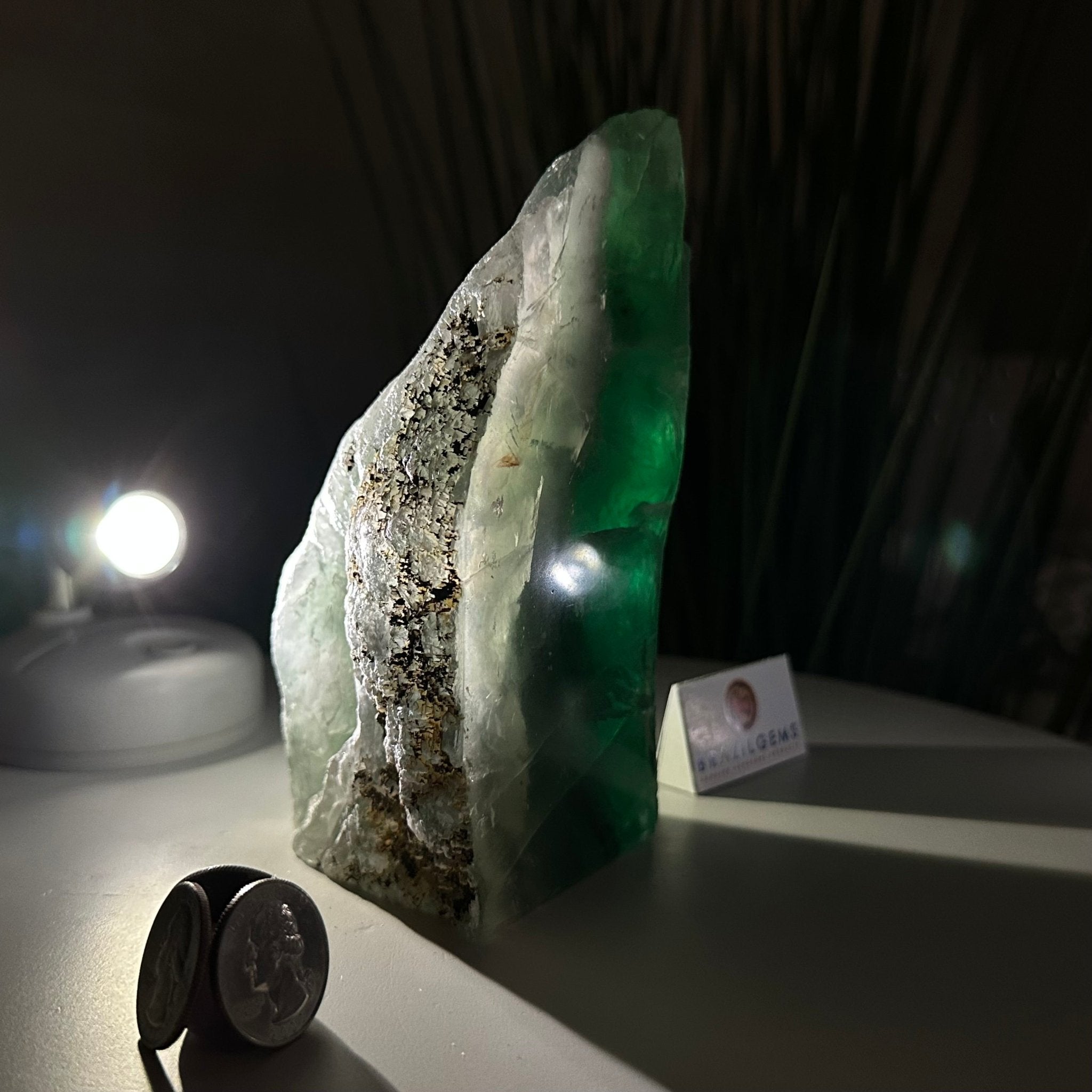 Polished Freeform Fluorite Gemstone, 3.1 lbs & 5.9” Tall #3303FL - 002 - Brazil GemsBrazil GemsPolished Freeform Fluorite Gemstone, 3.1 lbs & 5.9” Tall #3303FL - 002Freeform & Unique Shapes3303FL - 002