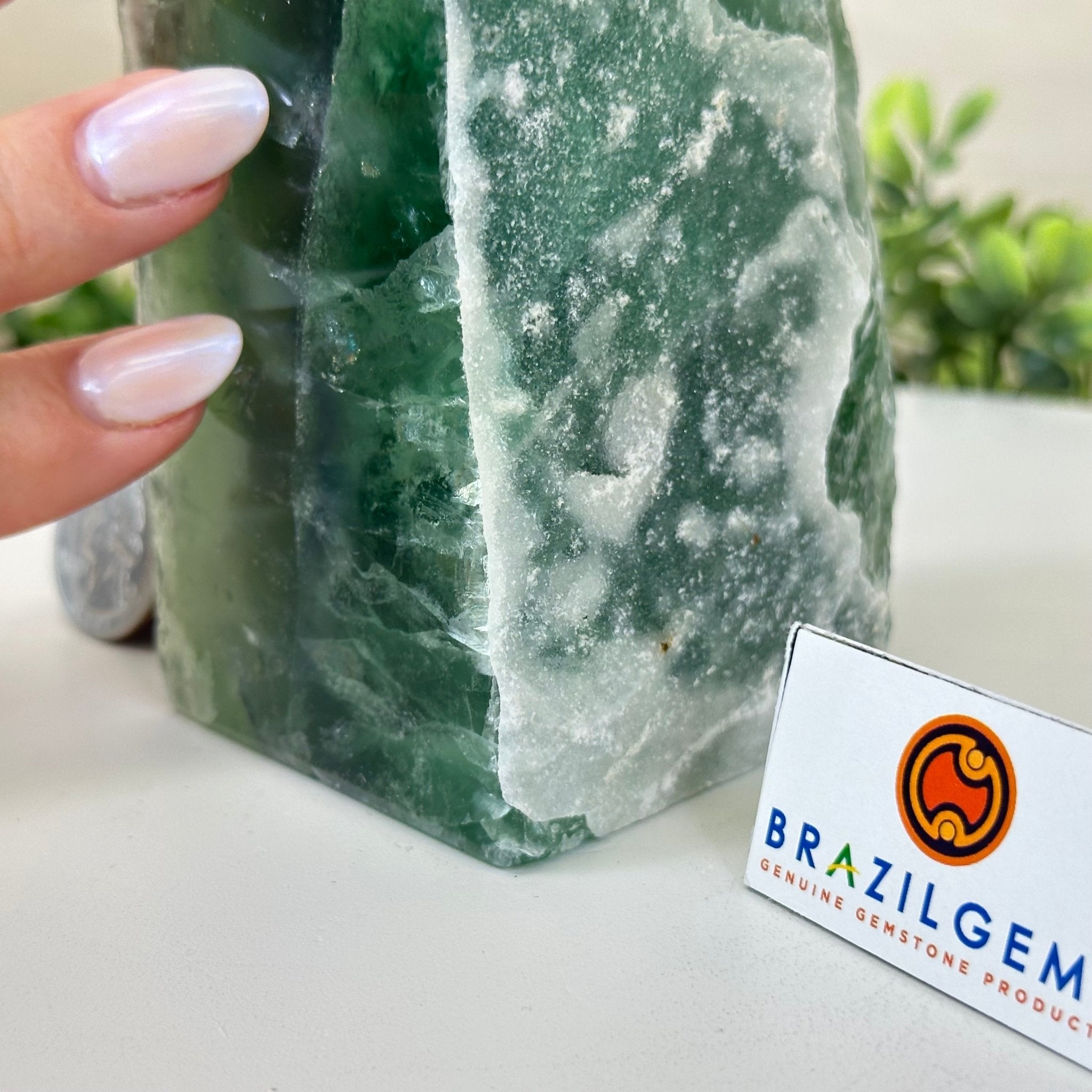 Polished Freeform Fluorite Gemstone, 3.1 lbs & 6.3” Tall #3303FL - 003 - Brazil GemsBrazil GemsPolished Freeform Fluorite Gemstone, 3.1 lbs & 6.3” Tall #3303FL - 003Freeform & Unique Shapes3303FL - 003
