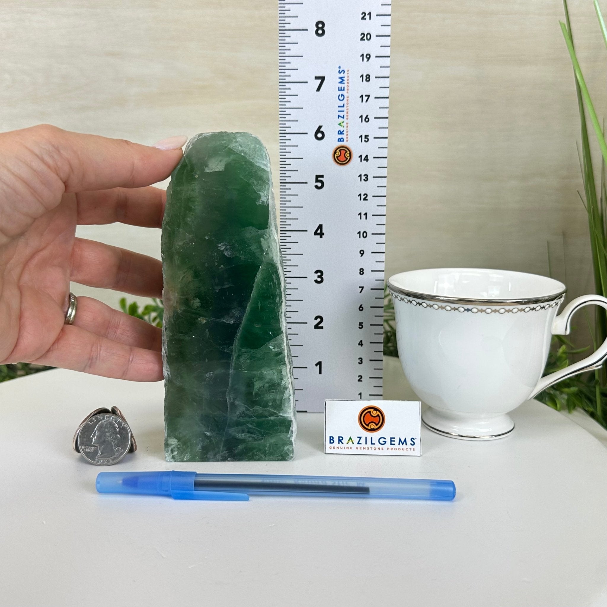 Polished Freeform Fluorite Gemstone, 3.1 lbs & 6.3” Tall #3303FL - 003 - Brazil GemsBrazil GemsPolished Freeform Fluorite Gemstone, 3.1 lbs & 6.3” Tall #3303FL - 003Freeform & Unique Shapes3303FL - 003
