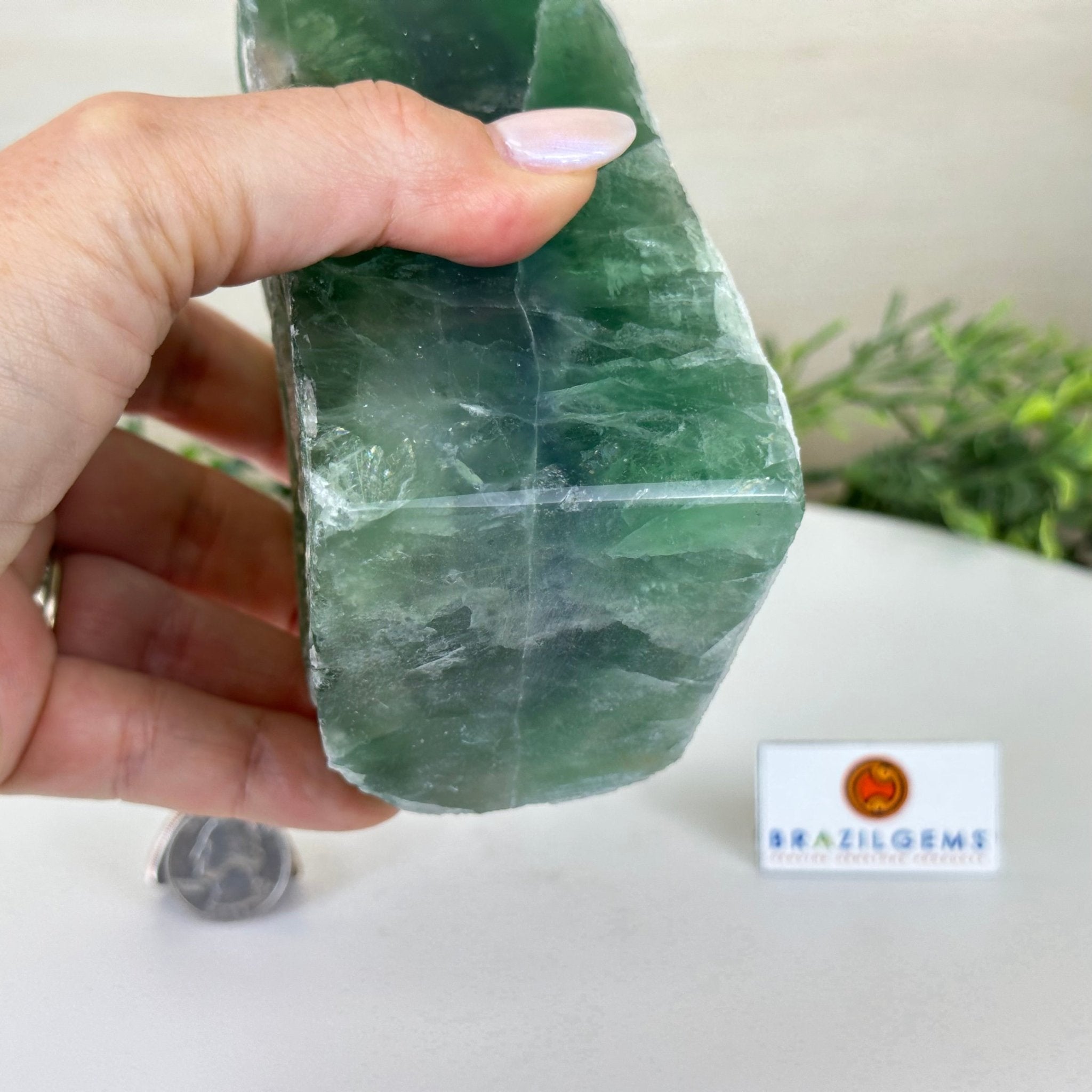 Polished Freeform Fluorite Gemstone, 3.1 lbs & 6.3” Tall #3303FL - 003 - Brazil GemsBrazil GemsPolished Freeform Fluorite Gemstone, 3.1 lbs & 6.3” Tall #3303FL - 003Freeform & Unique Shapes3303FL - 003
