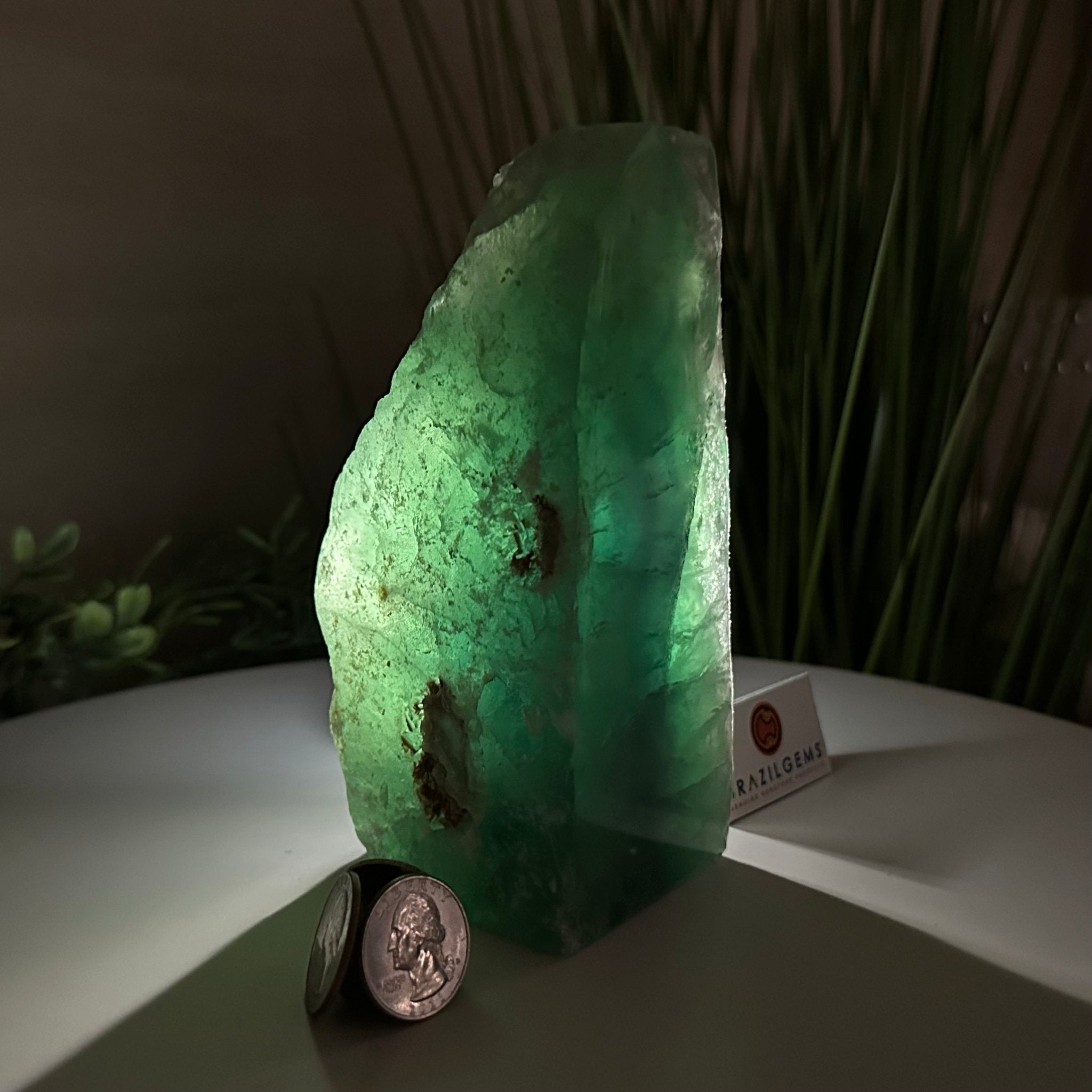 Polished Freeform Fluorite Gemstone, 3.1 lbs & 6.3” Tall #3303FL - 003 - Brazil GemsBrazil GemsPolished Freeform Fluorite Gemstone, 3.1 lbs & 6.3” Tall #3303FL - 003Freeform & Unique Shapes3303FL - 003