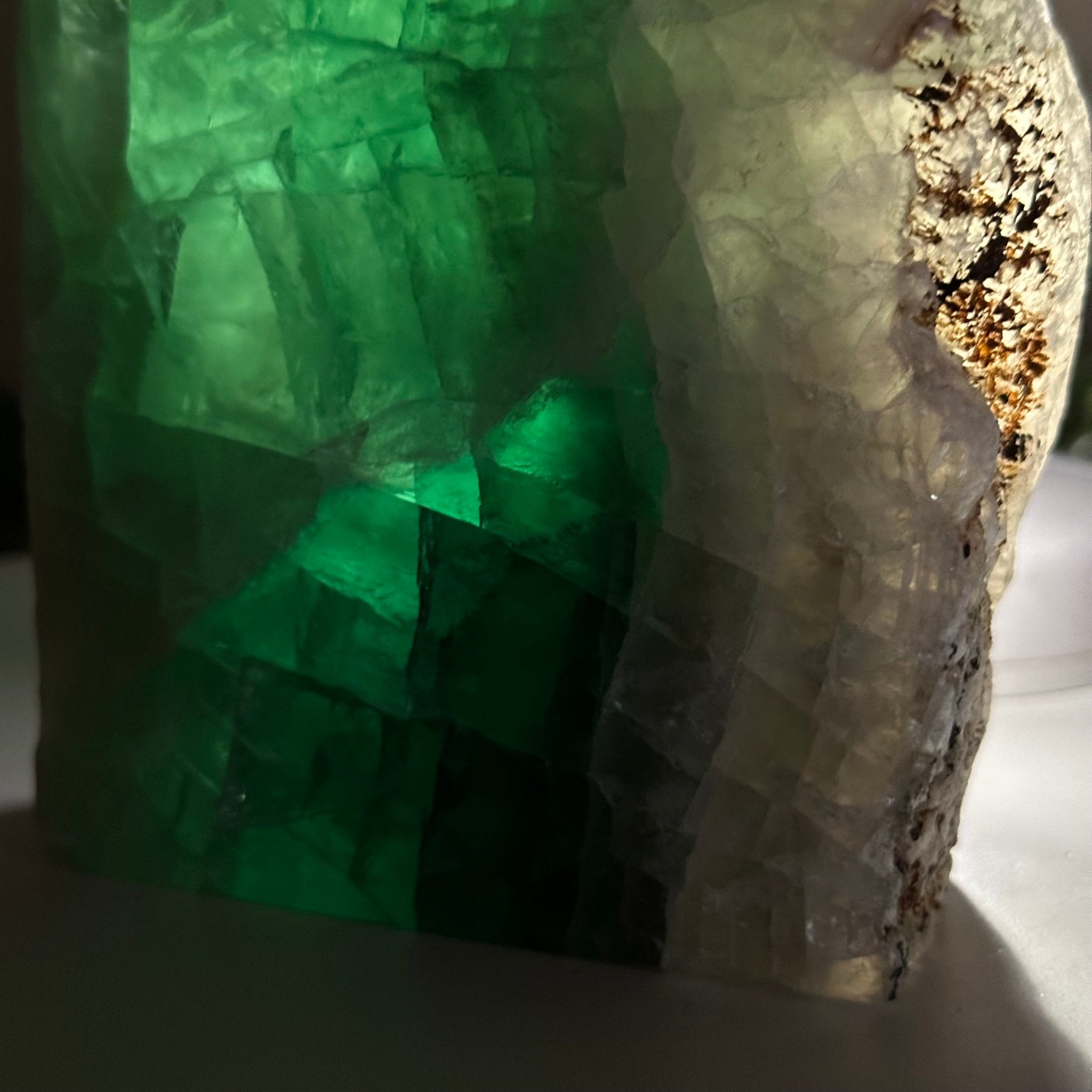 Polished Freeform Fluorite Gemstone, 3.9 lbs & 6” Tall #3303FL - 004 - Brazil GemsBrazil GemsPolished Freeform Fluorite Gemstone, 3.9 lbs & 6” Tall #3303FL - 004Freeform & Unique Shapes3303FL - 004