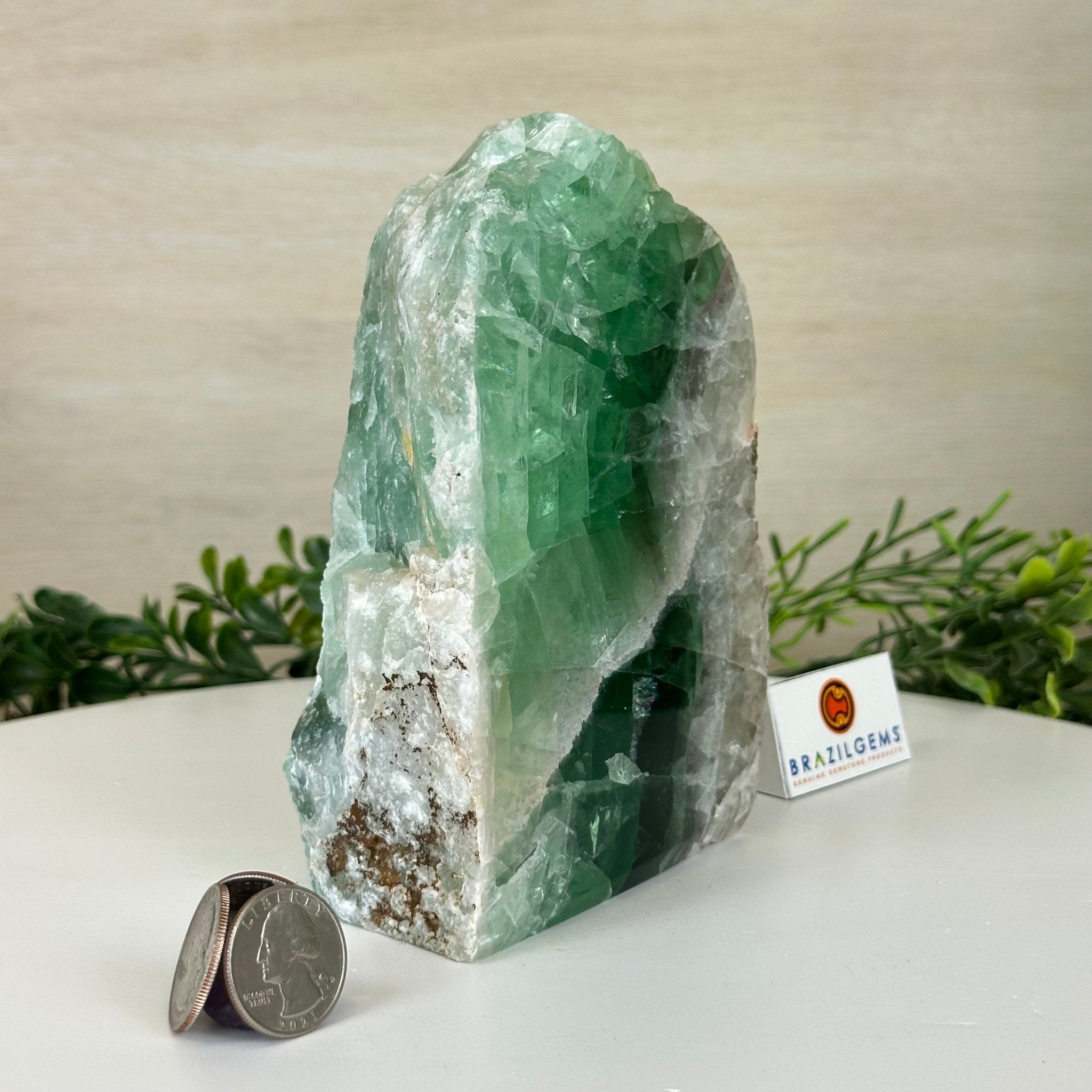 Polished Freeform Fluorite Gemstone, 3.9 lbs & 6” Tall #3303FL - 004 - Brazil GemsBrazil GemsPolished Freeform Fluorite Gemstone, 3.9 lbs & 6” Tall #3303FL - 004Freeform & Unique Shapes3303FL - 004