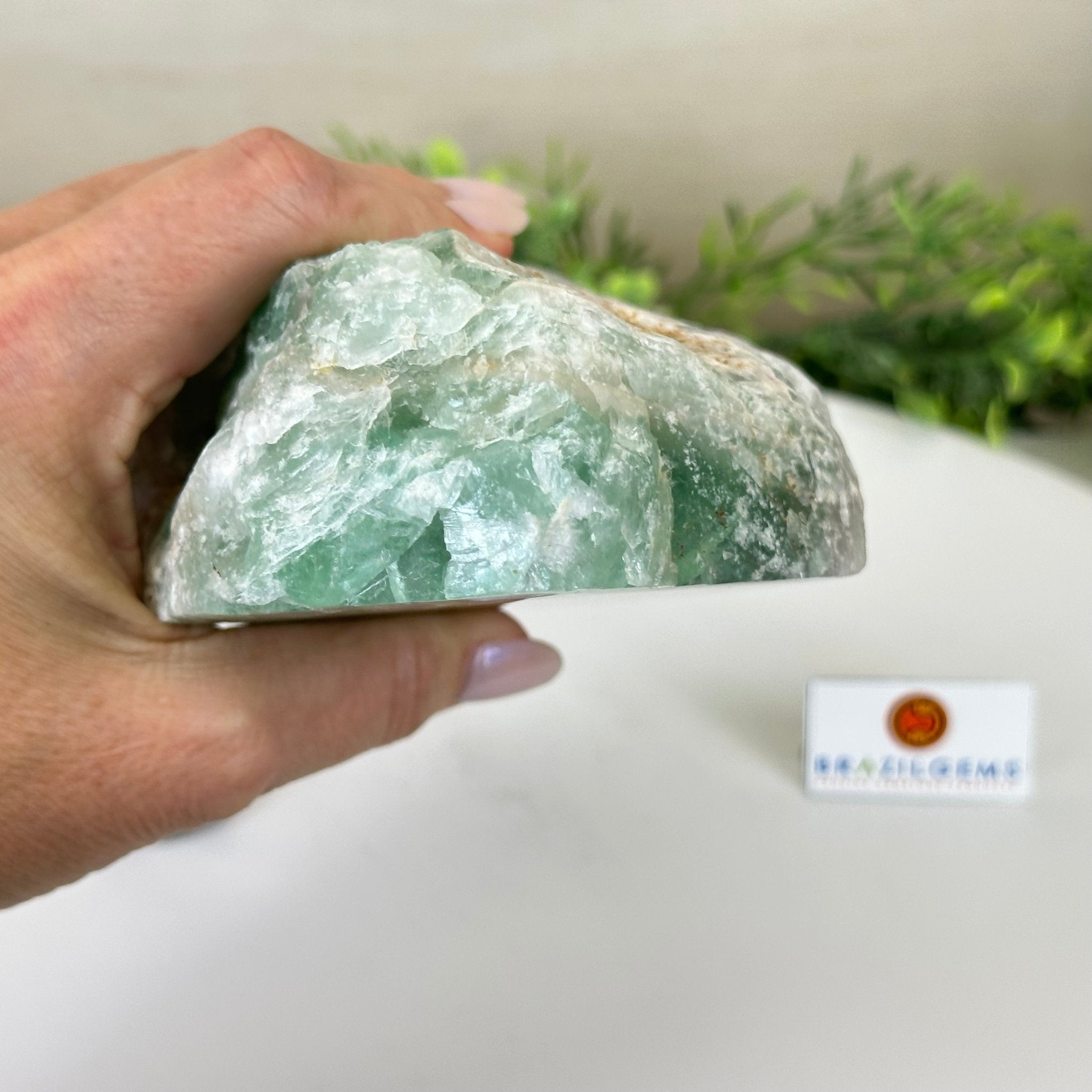 Polished Freeform Fluorite Gemstone, 3.9 lbs & 6” Tall #3303FL - 004 - Brazil GemsBrazil GemsPolished Freeform Fluorite Gemstone, 3.9 lbs & 6” Tall #3303FL - 004Freeform & Unique Shapes3303FL - 004