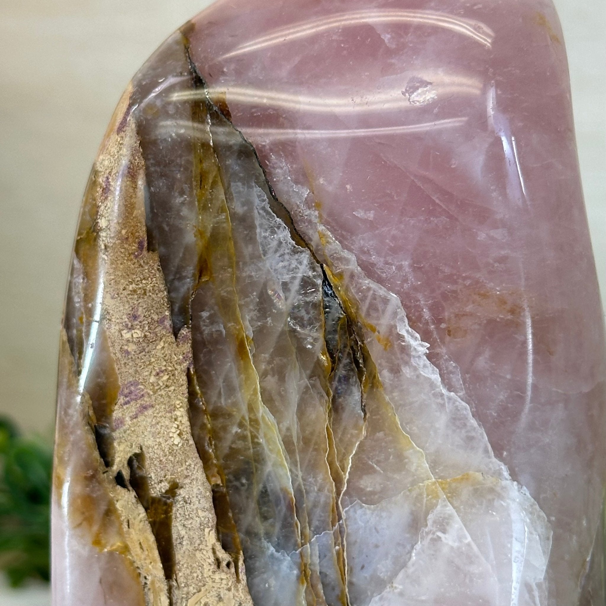 Polished Freeform Hematoid Rose Quartz Gemstone, 2.9 lbs & 6.5” Tall #3301HR - 003 - Brazil GemsBrazil GemsPolished Freeform Hematoid Rose Quartz Gemstone, 2.9 lbs & 6.5” Tall #3301HR - 003Freeform & Unique Shapes3301HR - 003