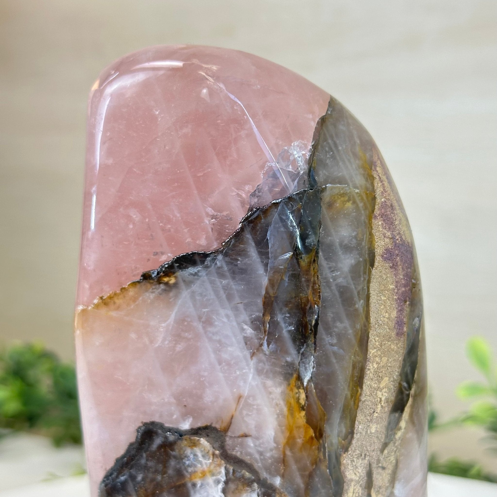 Polished Freeform Hematoid Rose Quartz Gemstone, 2.9 lbs & 6.5” Tall #3301HR - 003 - Brazil GemsBrazil GemsPolished Freeform Hematoid Rose Quartz Gemstone, 2.9 lbs & 6.5” Tall #3301HR - 003Freeform & Unique Shapes3301HR - 003