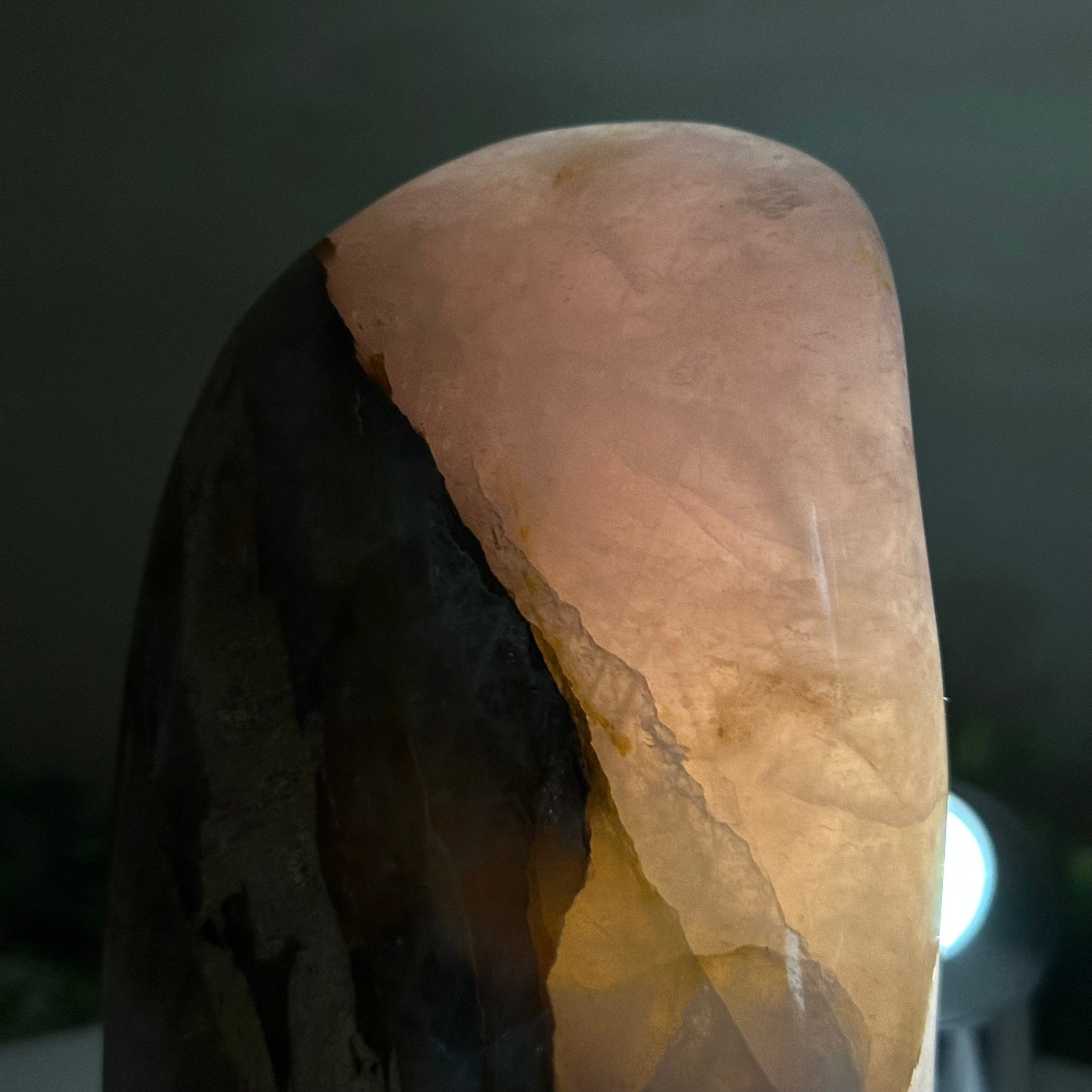 Polished Freeform Hematoid Rose Quartz Gemstone, 2.9 lbs & 6.5” Tall #3301HR - 003 - Brazil GemsBrazil GemsPolished Freeform Hematoid Rose Quartz Gemstone, 2.9 lbs & 6.5” Tall #3301HR - 003Freeform & Unique Shapes3301HR - 003