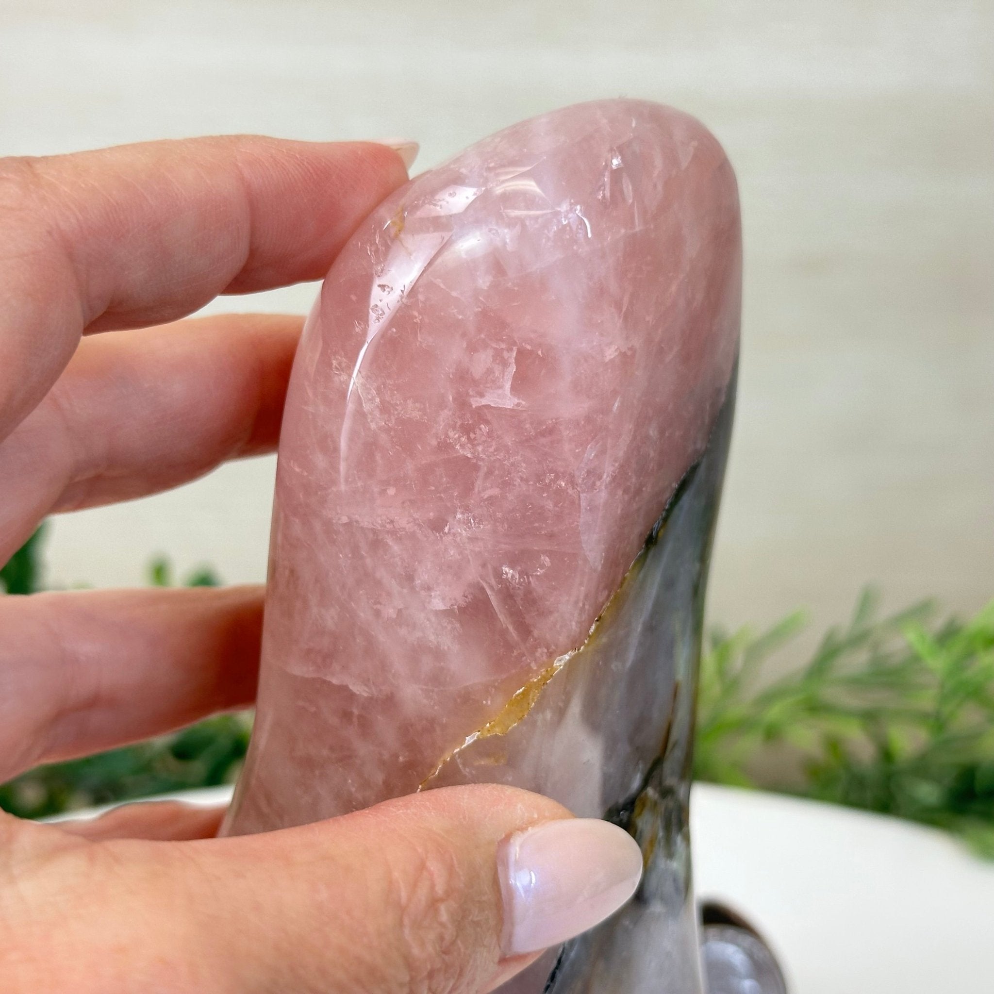Polished Freeform Hematoid Rose Quartz Gemstone, 2.9 lbs & 6.5” Tall #3301HR - 003 - Brazil GemsBrazil GemsPolished Freeform Hematoid Rose Quartz Gemstone, 2.9 lbs & 6.5” Tall #3301HR - 003Freeform & Unique Shapes3301HR - 003