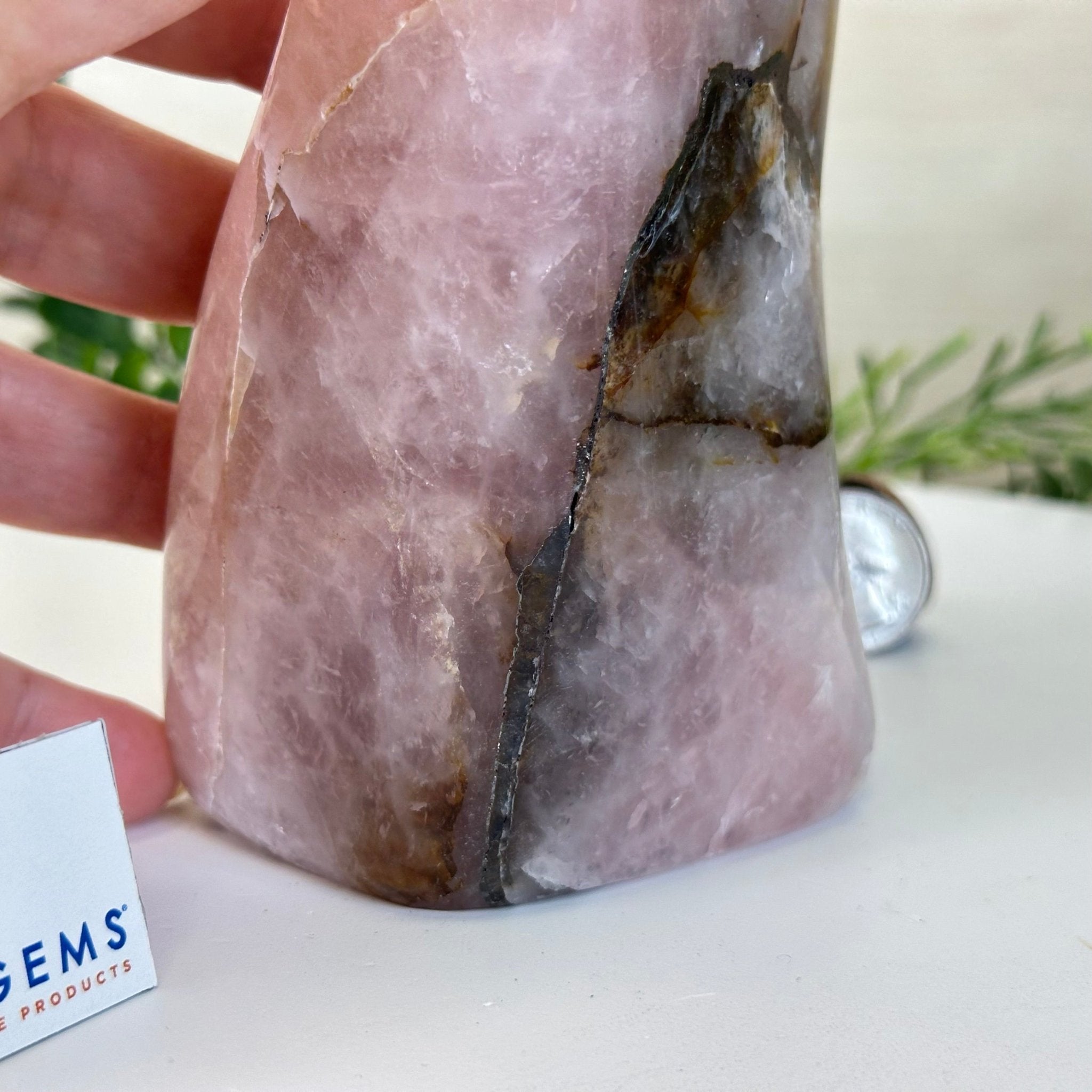 Polished Freeform Hematoid Rose Quartz Gemstone, 2.9 lbs & 6.5” Tall #3301HR - 003 - Brazil GemsBrazil GemsPolished Freeform Hematoid Rose Quartz Gemstone, 2.9 lbs & 6.5” Tall #3301HR - 003Freeform & Unique Shapes3301HR - 003