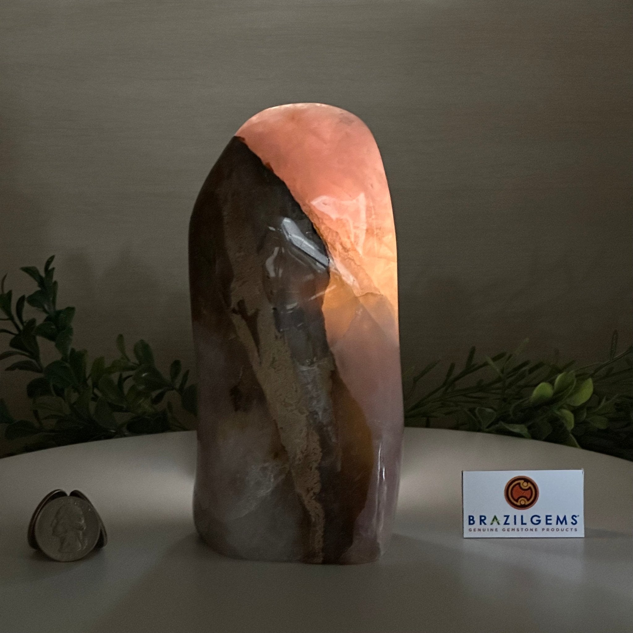 Polished Freeform Hematoid Rose Quartz Gemstone, 2.9 lbs & 6.5” Tall #3301HR - 003 - Brazil GemsBrazil GemsPolished Freeform Hematoid Rose Quartz Gemstone, 2.9 lbs & 6.5” Tall #3301HR - 003Freeform & Unique Shapes3301HR - 003