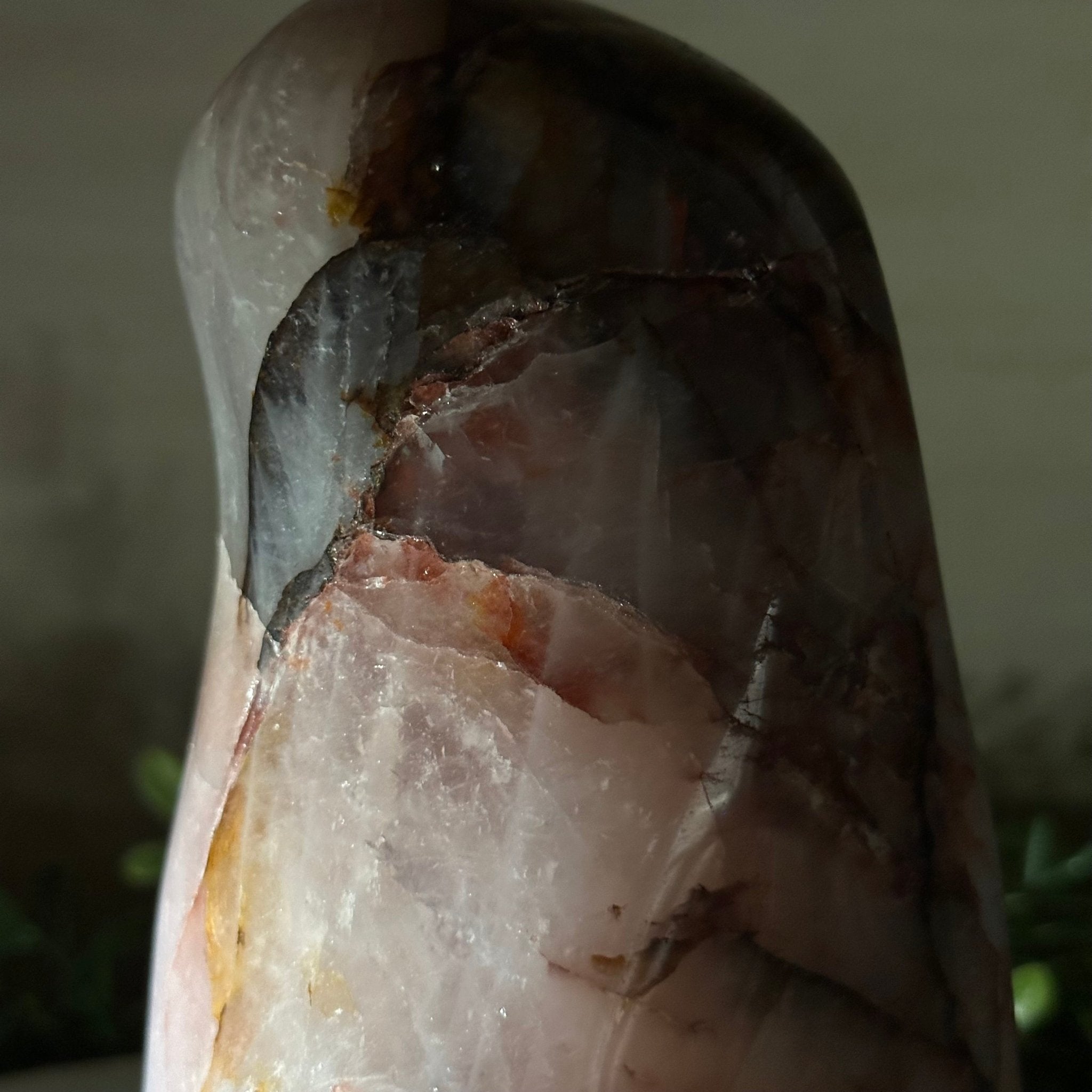 Polished Freeform Hematoid Rose Quartz Gemstone, 6.5 lbs & 8.5” Tall #3301HR - 001 - Brazil GemsBrazil GemsPolished Freeform Hematoid Rose Quartz Gemstone, 6.5 lbs & 8.5” Tall #3301HR - 001Freeform & Unique Shapes3301HR - 001