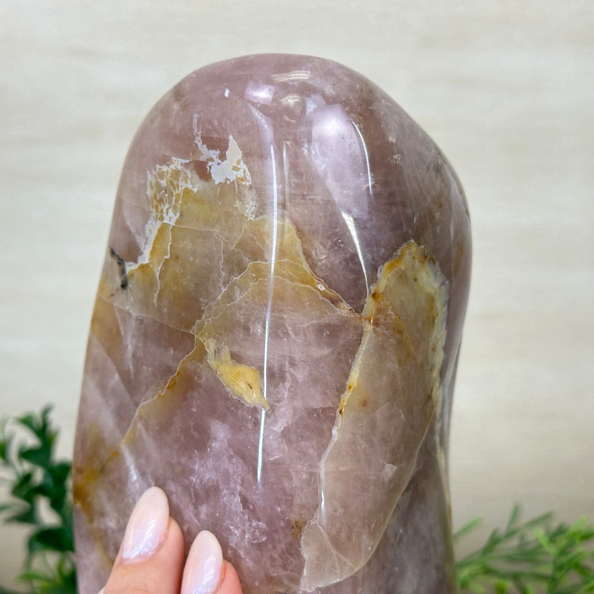 Polished Freeform Hematoid Rose Quartz Gemstone, 6.6 lbs & 8.9” Tall #3301HR - 002 - Brazil GemsBrazil GemsPolished Freeform Hematoid Rose Quartz Gemstone, 6.6 lbs & 8.9” Tall #3301HR - 002Freeform & Unique Shapes3301HR - 002