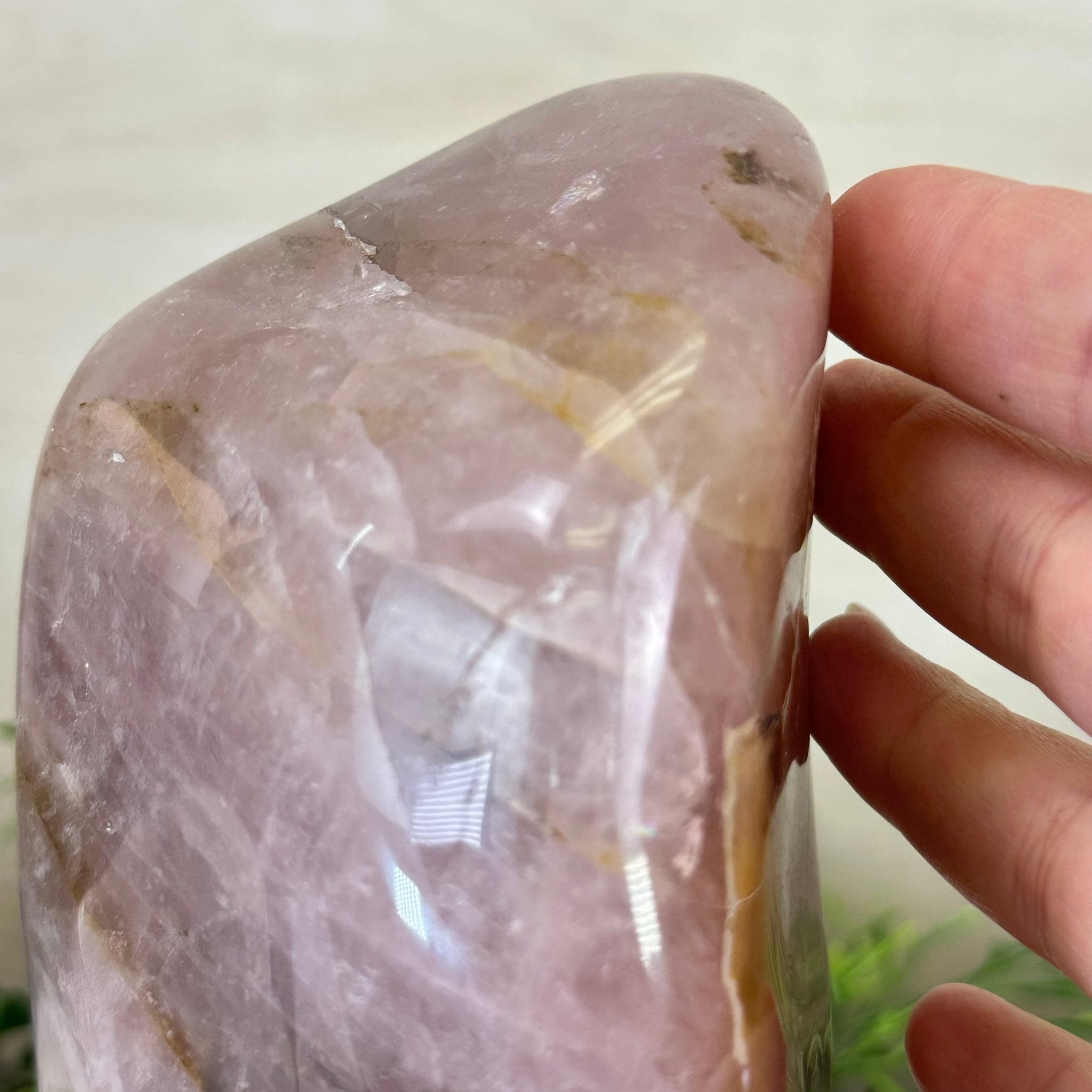 Polished Freeform Hematoid Rose Quartz Gemstone, 6.6 lbs & 8.9” Tall #3301HR - 002 - Brazil GemsBrazil GemsPolished Freeform Hematoid Rose Quartz Gemstone, 6.6 lbs & 8.9” Tall #3301HR - 002Freeform & Unique Shapes3301HR - 002