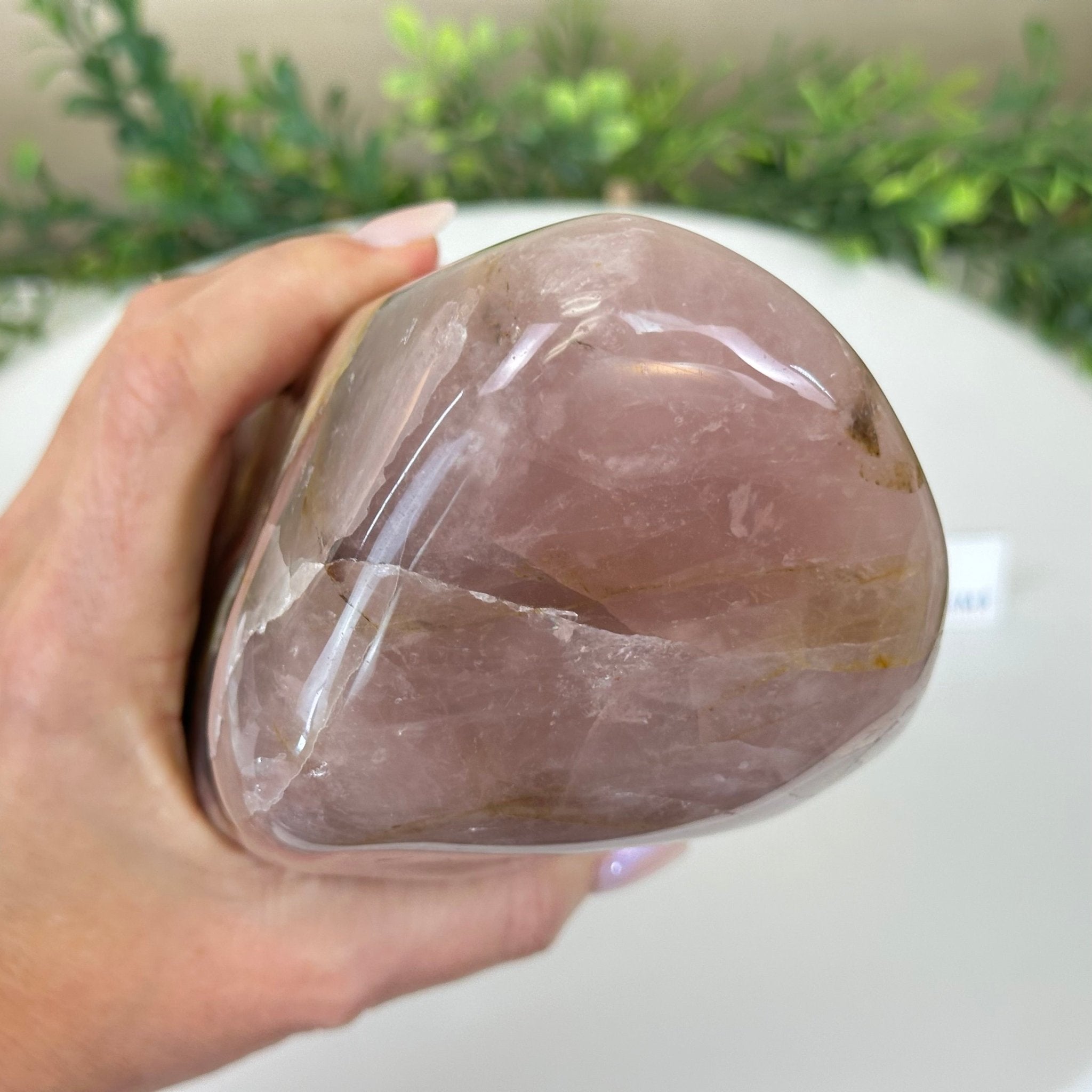 Polished Freeform Hematoid Rose Quartz Gemstone, 6.6 lbs & 8.9” Tall #3301HR - 002 - Brazil GemsBrazil GemsPolished Freeform Hematoid Rose Quartz Gemstone, 6.6 lbs & 8.9” Tall #3301HR - 002Freeform & Unique Shapes3301HR - 002