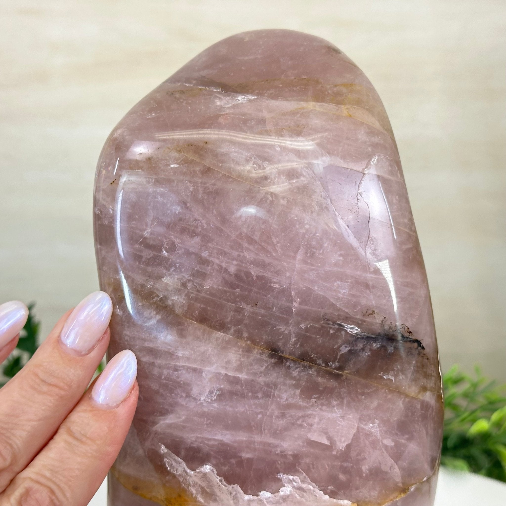 Polished Freeform Hematoid Rose Quartz Gemstone, 6.6 lbs & 8.9” Tall #3301HR - 002 - Brazil GemsBrazil GemsPolished Freeform Hematoid Rose Quartz Gemstone, 6.6 lbs & 8.9” Tall #3301HR - 002Freeform & Unique Shapes3301HR - 002