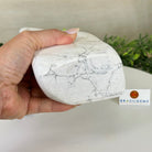 Polished Freeform Howlite Gemstone, 4.4 lbs & 7.1” Tall #3301HW - 001 - Brazil GemsBrazil GemsPolished Freeform Howlite Gemstone, 4.4 lbs & 7.1” Tall #3301HW - 001Freeform & Unique Shapes3301HW - 001