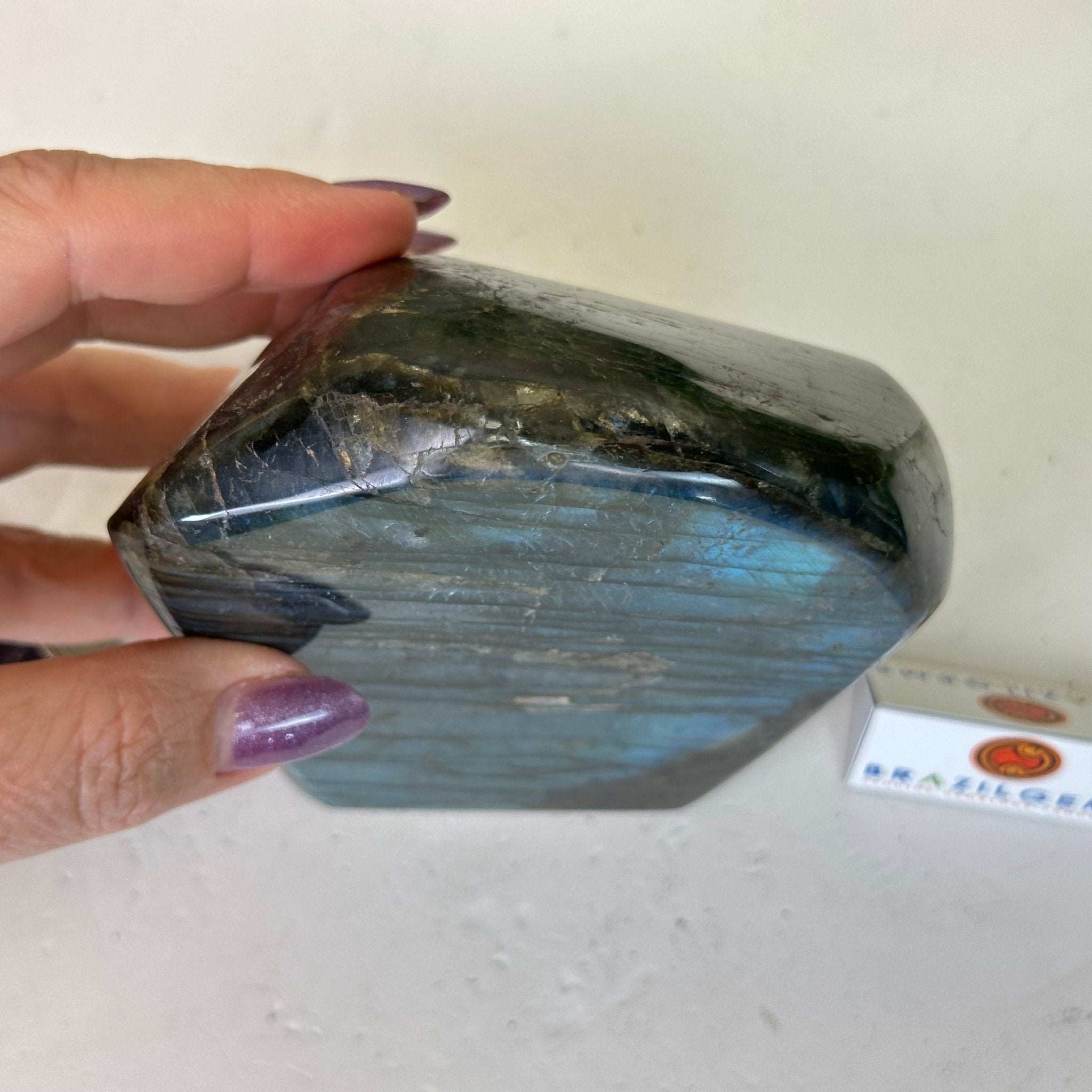 Polished Freeform Labradorite Gemstone, 2.5 lbs & 5” Tall #3301LB - 020 - Brazil GemsBrazil GemsPolished Freeform Labradorite Gemstone, 2.5 lbs & 5” Tall #3301LB - 020Freeform & Unique Shapes3301LB - 020