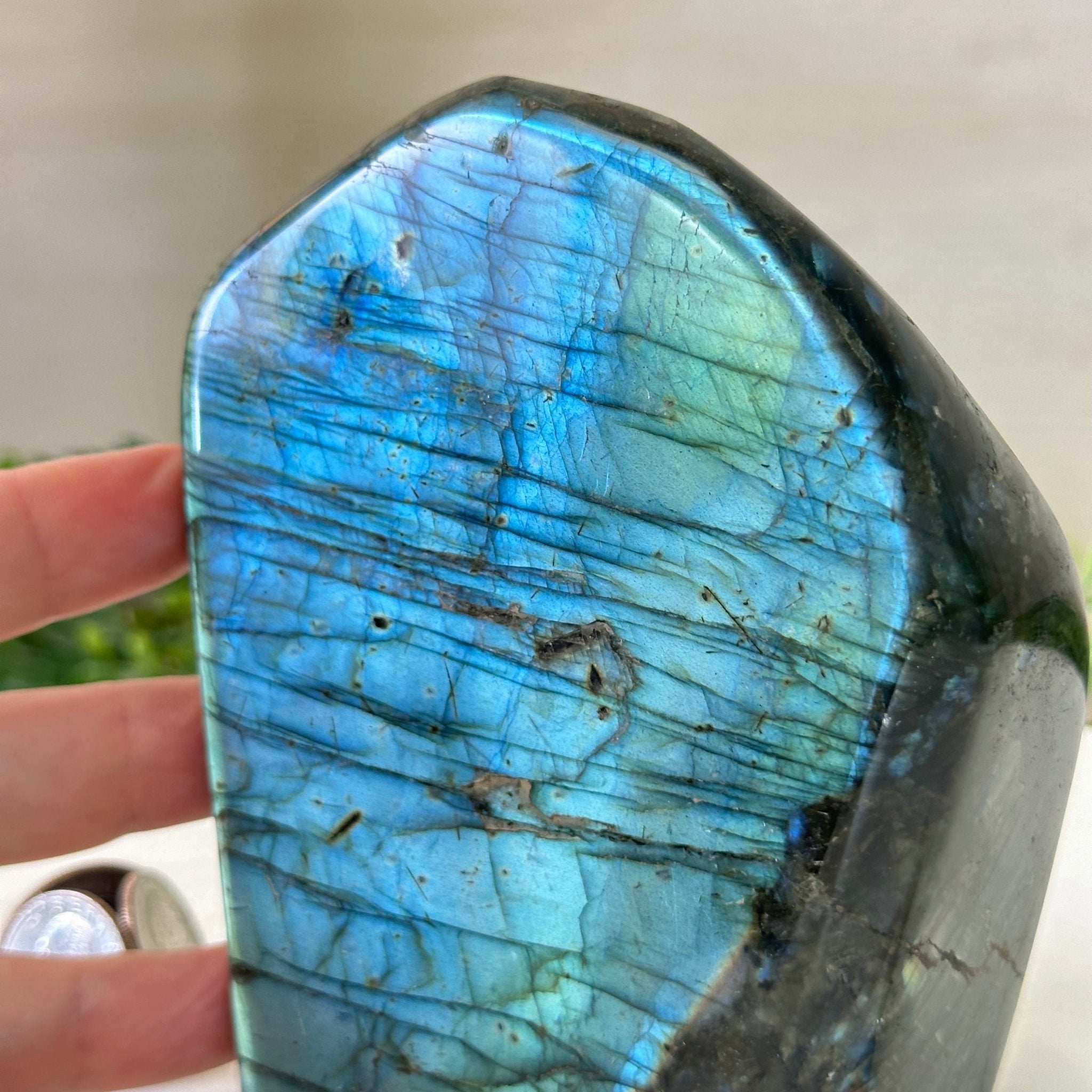 Polished Freeform Labradorite Gemstone, 2.5 lbs & 5” Tall #3301LB - 020 - Brazil GemsBrazil GemsPolished Freeform Labradorite Gemstone, 2.5 lbs & 5” Tall #3301LB - 020Freeform & Unique Shapes3301LB - 020