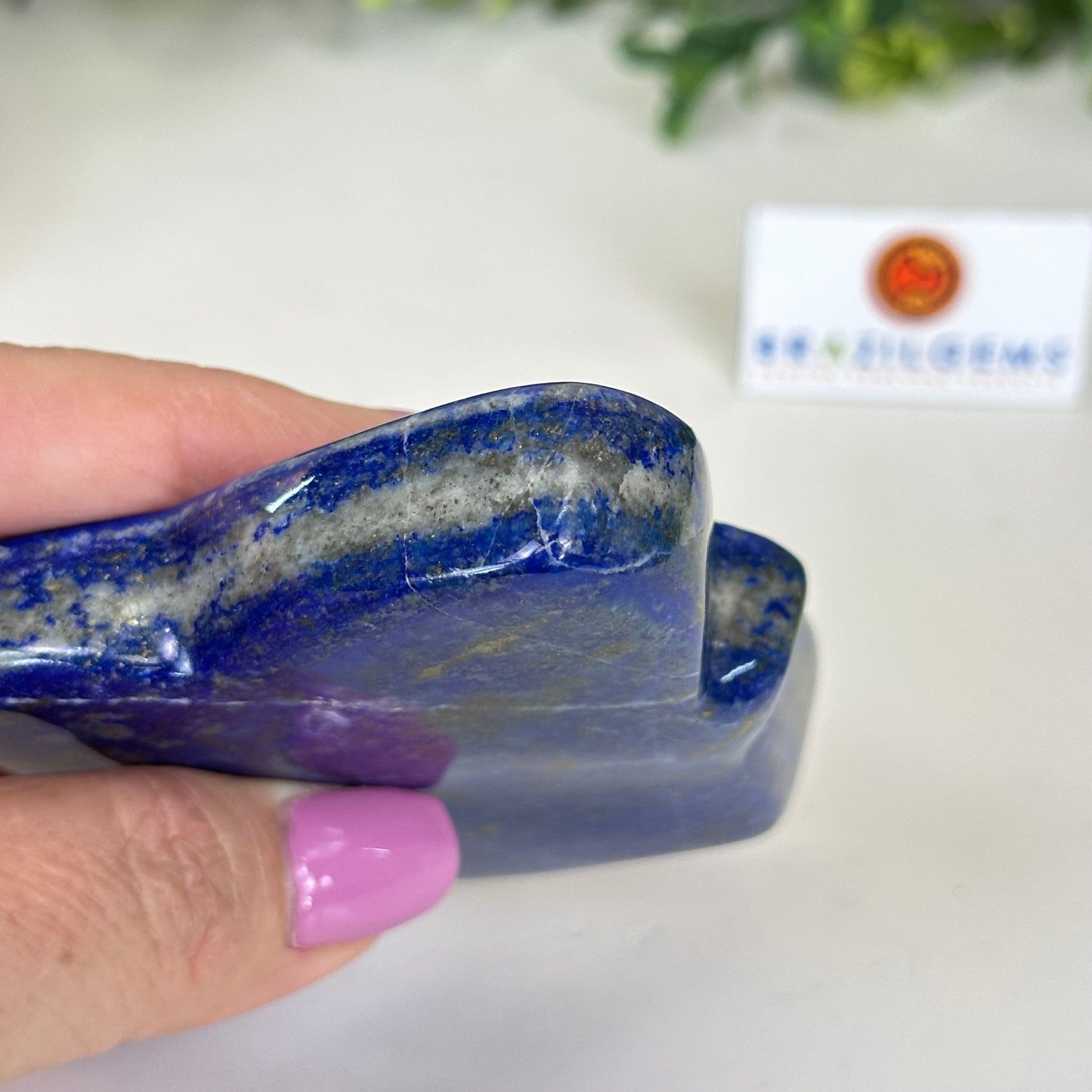 Polished Freeform Lapis Lazuli Palm Stone 3488LL - 021 - Brazil GemsBrazil GemsPolished Freeform Lapis Lazuli Palm Stone 3488LL - 021Freeform & Unique Shapes3488LL - 021