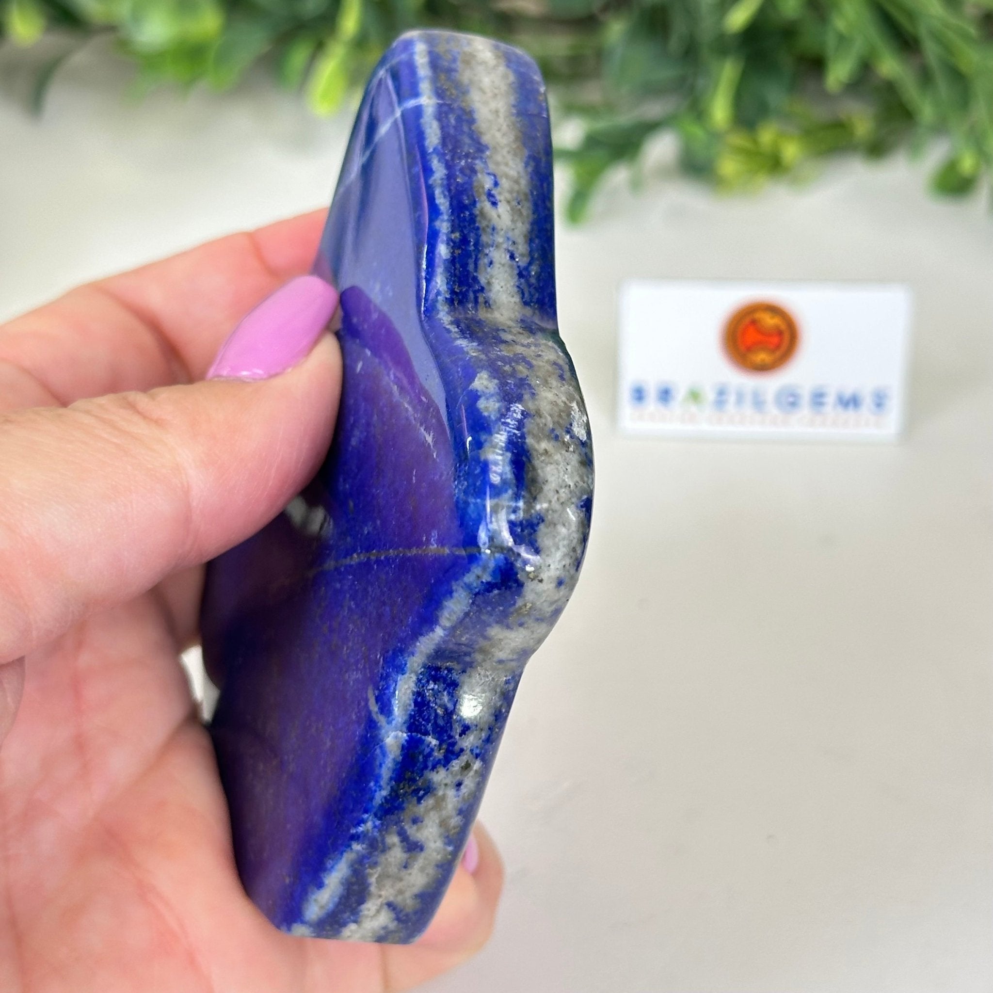 Polished Freeform Lapis Lazuli Palm Stone 3488LL - 021 - Brazil GemsBrazil GemsPolished Freeform Lapis Lazuli Palm Stone 3488LL - 021Freeform & Unique Shapes3488LL - 021