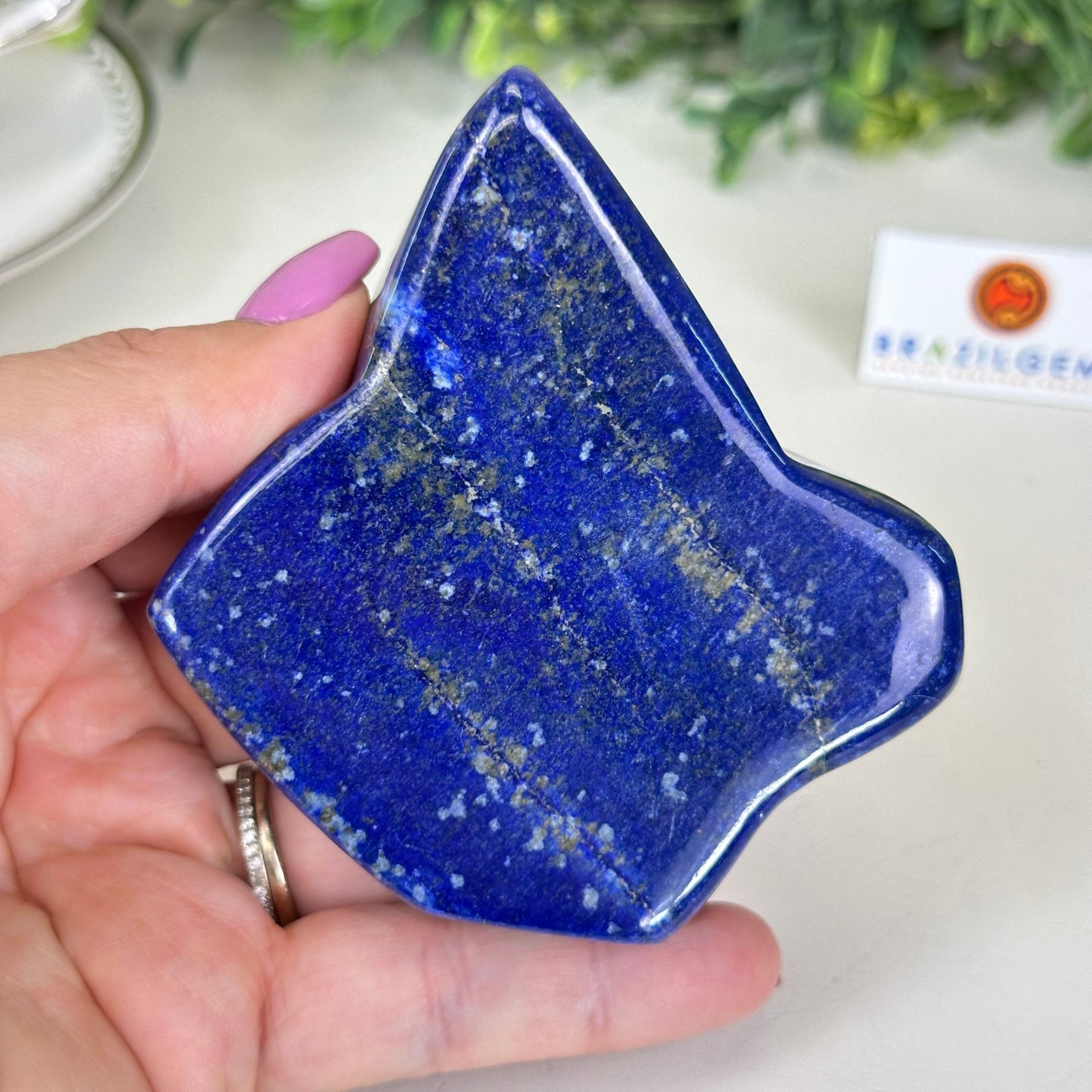 Polished Freeform Lapis Lazuli Palm Stone 3488LL - 027 - Brazil GemsBrazil GemsPolished Freeform Lapis Lazuli Palm Stone 3488LL - 027Freeform & Unique Shapes3488LL - 027