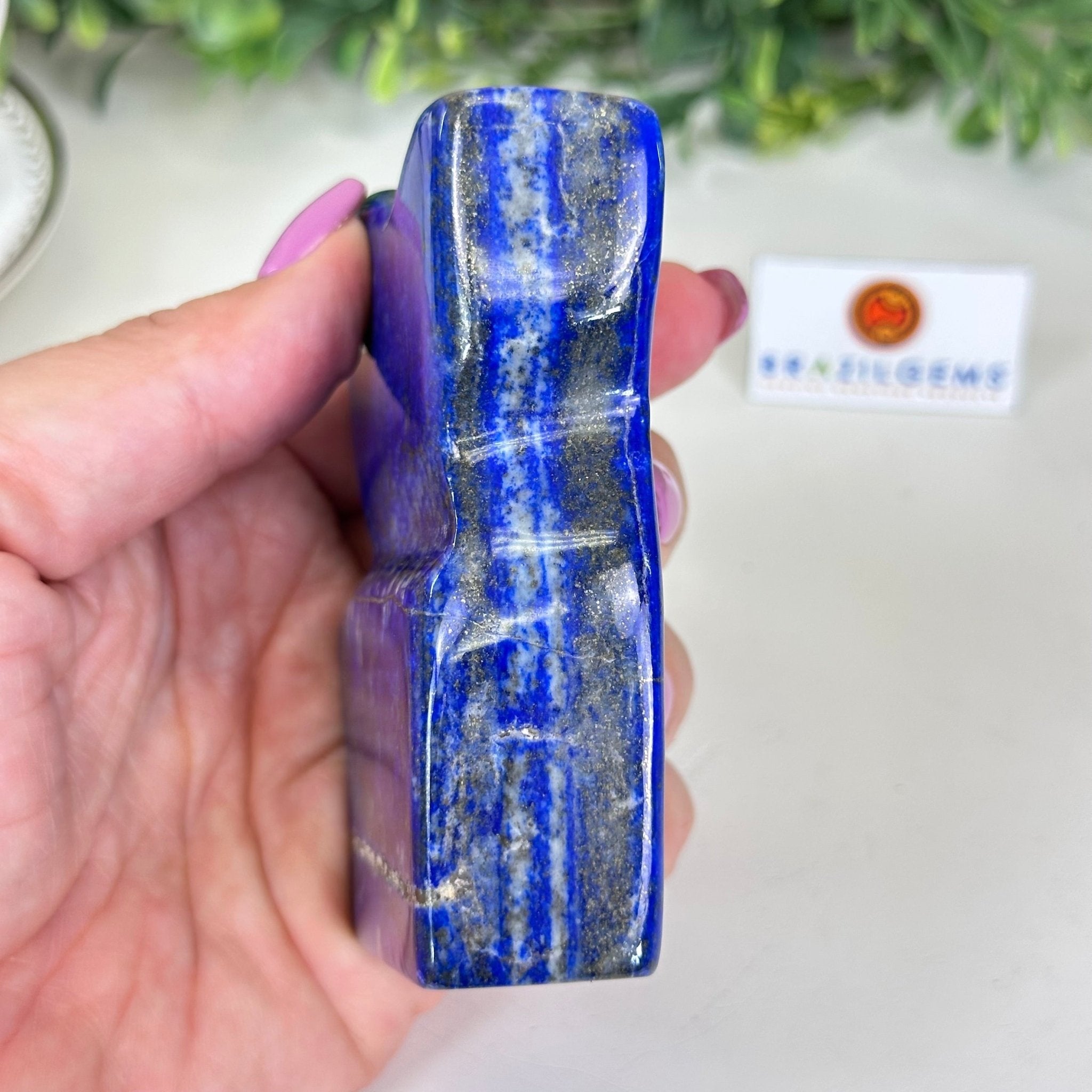 Polished Freeform Lapis Lazuli Palm Stone 3488LL - 029 - Brazil GemsBrazil GemsPolished Freeform Lapis Lazuli Palm Stone 3488LL - 029Freeform & Unique Shapes3488LL - 029