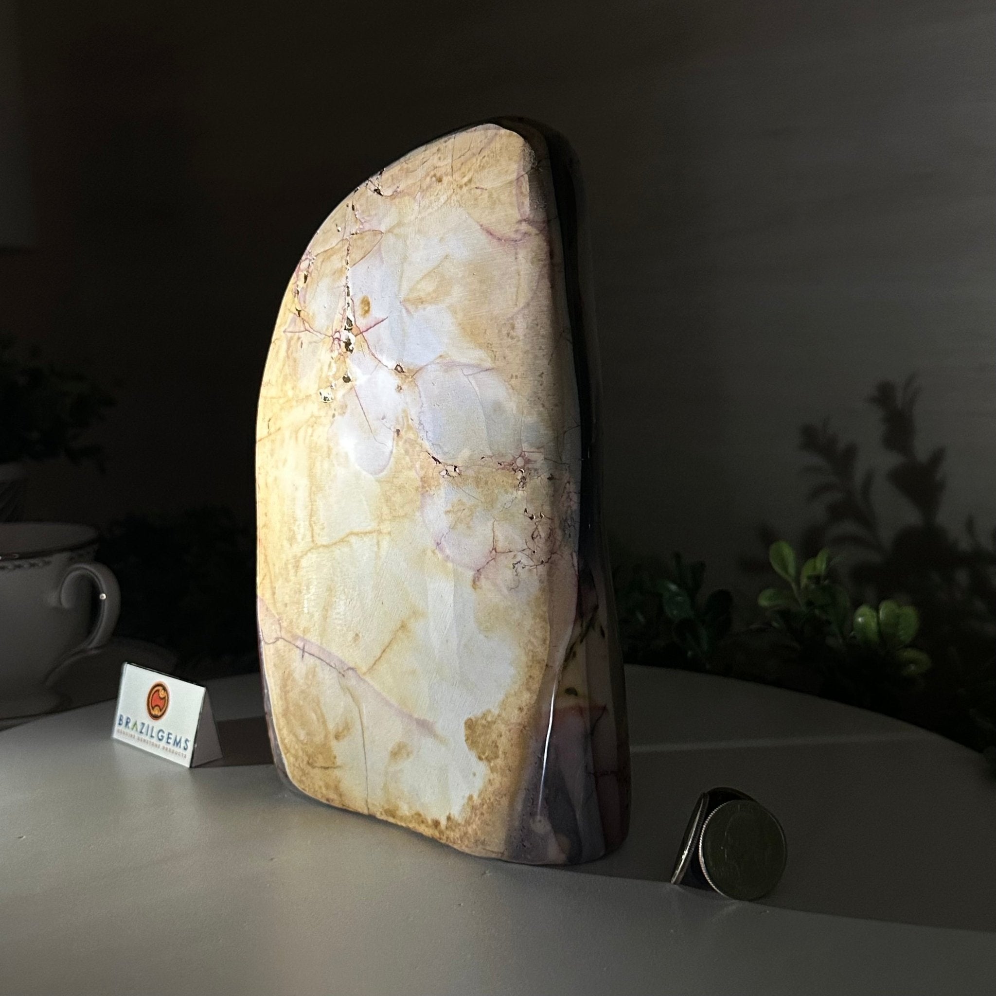 Polished Freeform Mookaite Jasper Gemstone, 3.7 lbs & 7.9” Tall #3301MJ - 002 - Brazil GemsBrazil GemsPolished Freeform Mookaite Jasper Gemstone, 3.7 lbs & 7.9” Tall #3301MJ - 002Freeform & Unique Shapes3301MJ - 002