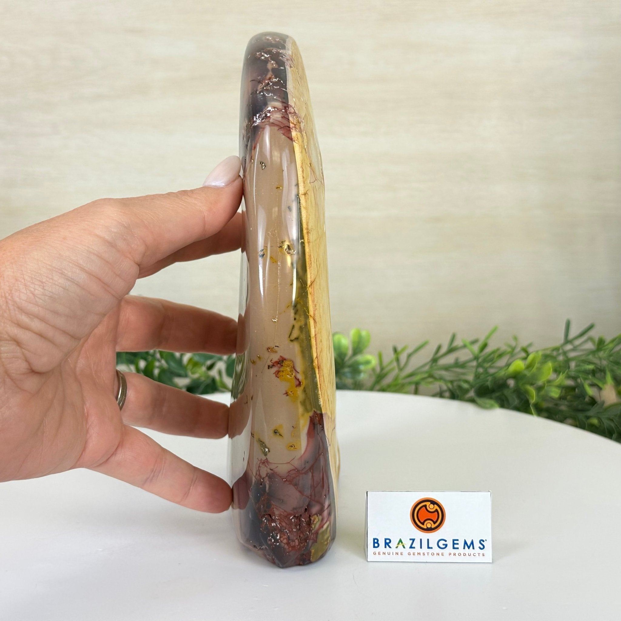 Polished Freeform Mookaite Jasper Gemstone, 3.7 lbs & 7.9” Tall #3301MJ - 002 - Brazil GemsBrazil GemsPolished Freeform Mookaite Jasper Gemstone, 3.7 lbs & 7.9” Tall #3301MJ - 002Freeform & Unique Shapes3301MJ - 002
