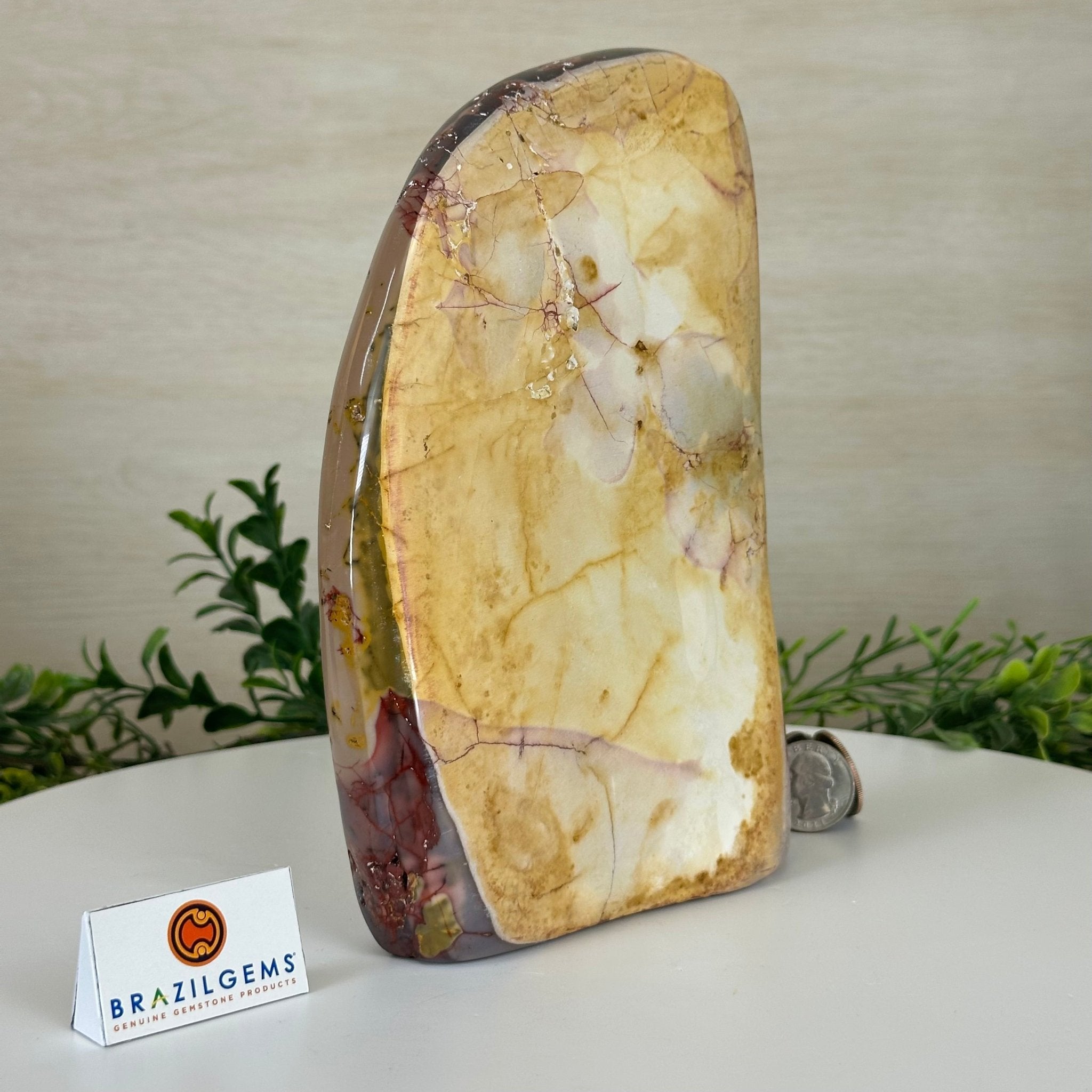 Polished Freeform Mookaite Jasper Gemstone, 3.7 lbs & 7.9” Tall #3301MJ - 002 - Brazil GemsBrazil GemsPolished Freeform Mookaite Jasper Gemstone, 3.7 lbs & 7.9” Tall #3301MJ - 002Freeform & Unique Shapes3301MJ - 002