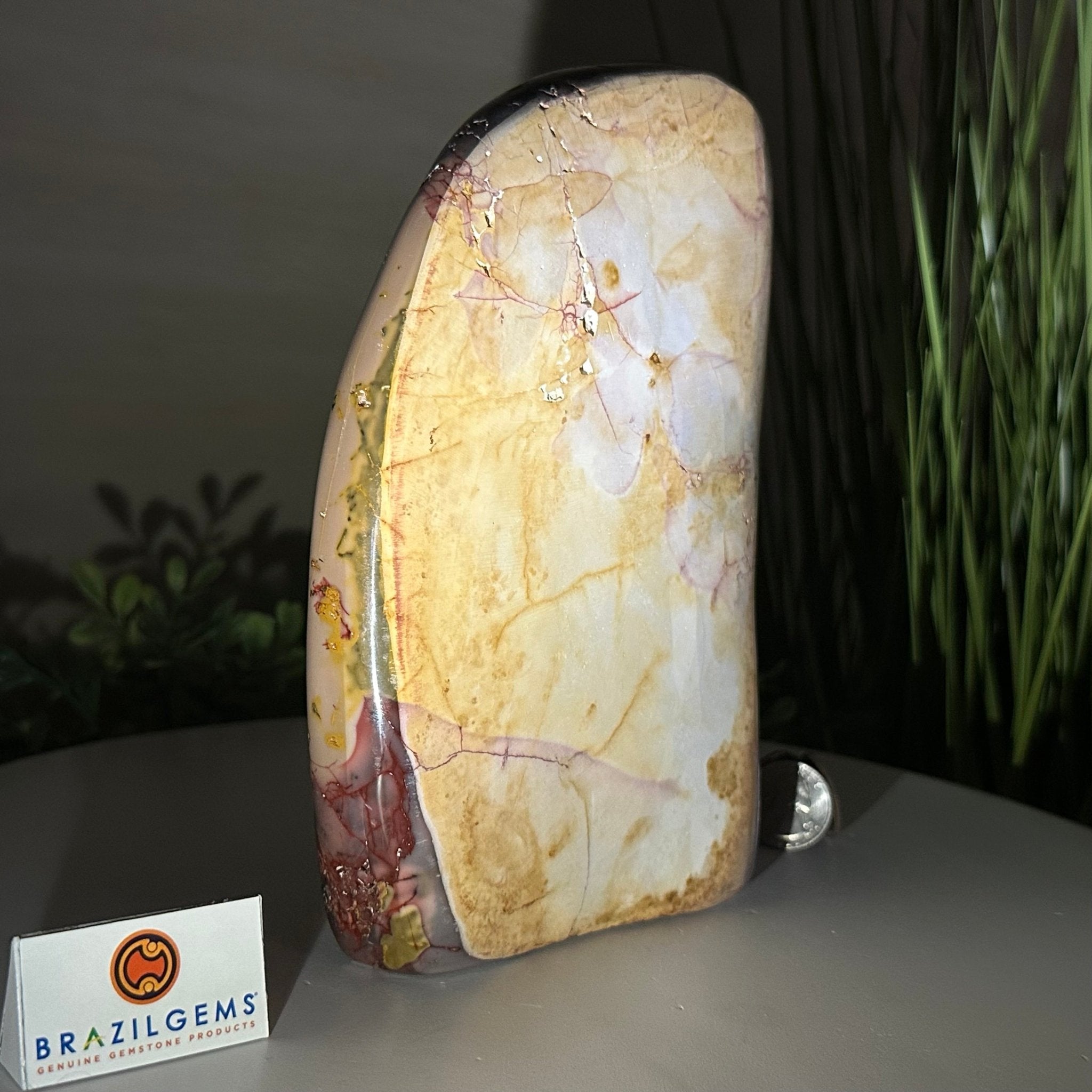 Polished Freeform Mookaite Jasper Gemstone, 3.7 lbs & 7.9” Tall #3301MJ - 002 - Brazil GemsBrazil GemsPolished Freeform Mookaite Jasper Gemstone, 3.7 lbs & 7.9” Tall #3301MJ - 002Freeform & Unique Shapes3301MJ - 002