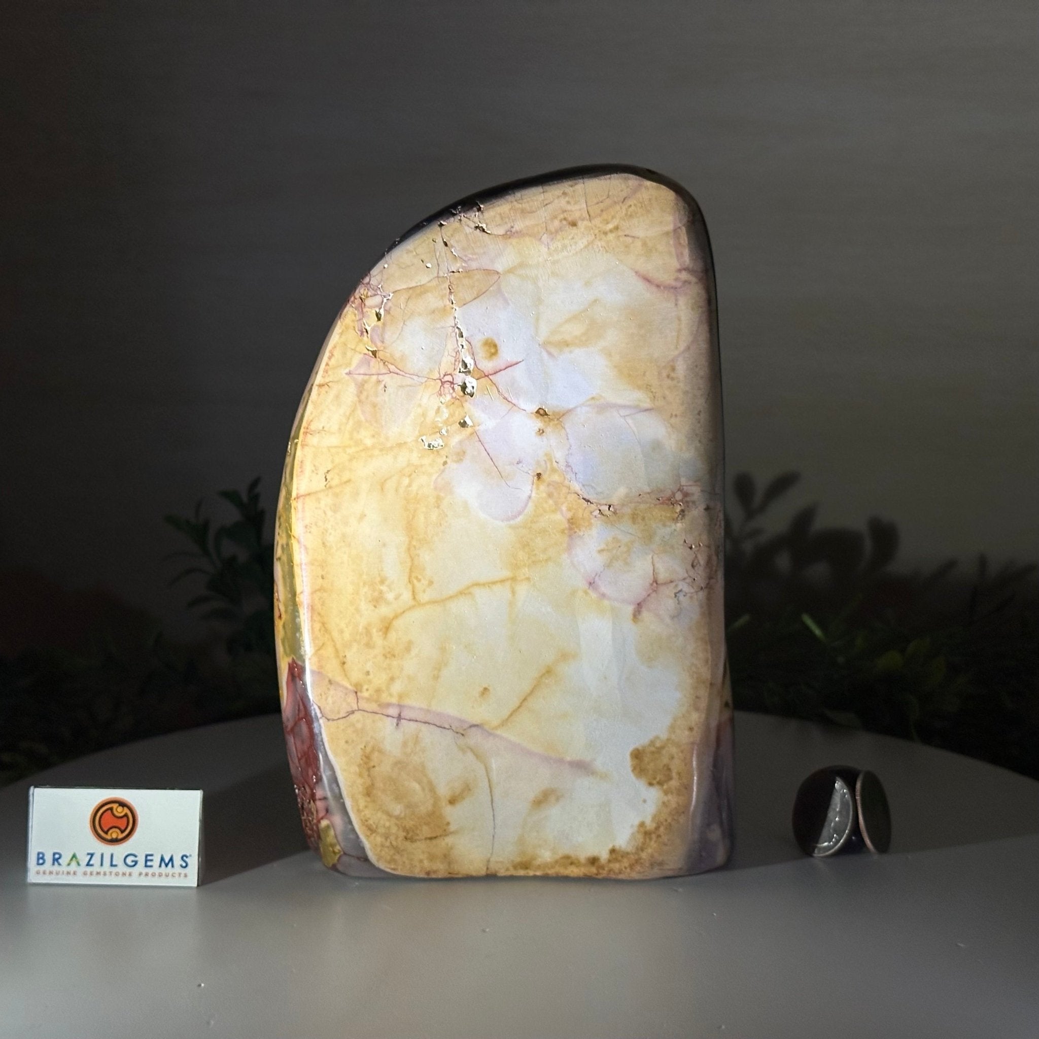 Polished Freeform Mookaite Jasper Gemstone, 3.7 lbs & 7.9” Tall #3301MJ - 002 - Brazil GemsBrazil GemsPolished Freeform Mookaite Jasper Gemstone, 3.7 lbs & 7.9” Tall #3301MJ - 002Freeform & Unique Shapes3301MJ - 002