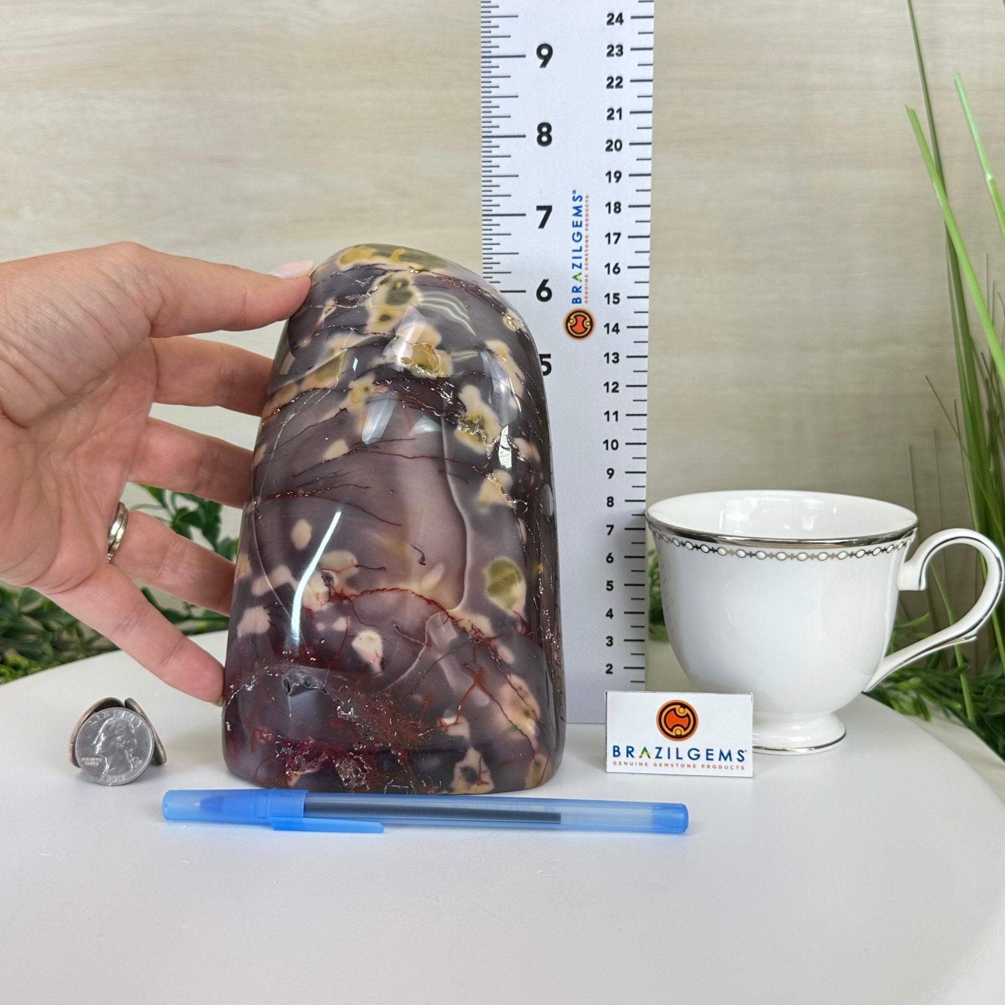 Polished Freeform Mookaite Jasper Gemstone, 5.1 lbs & 6.9” Tall #3301MJ - 003 - Brazil GemsBrazil GemsPolished Freeform Mookaite Jasper Gemstone, 5.1 lbs & 6.9” Tall #3301MJ - 003Freeform & Unique Shapes3301MJ - 003