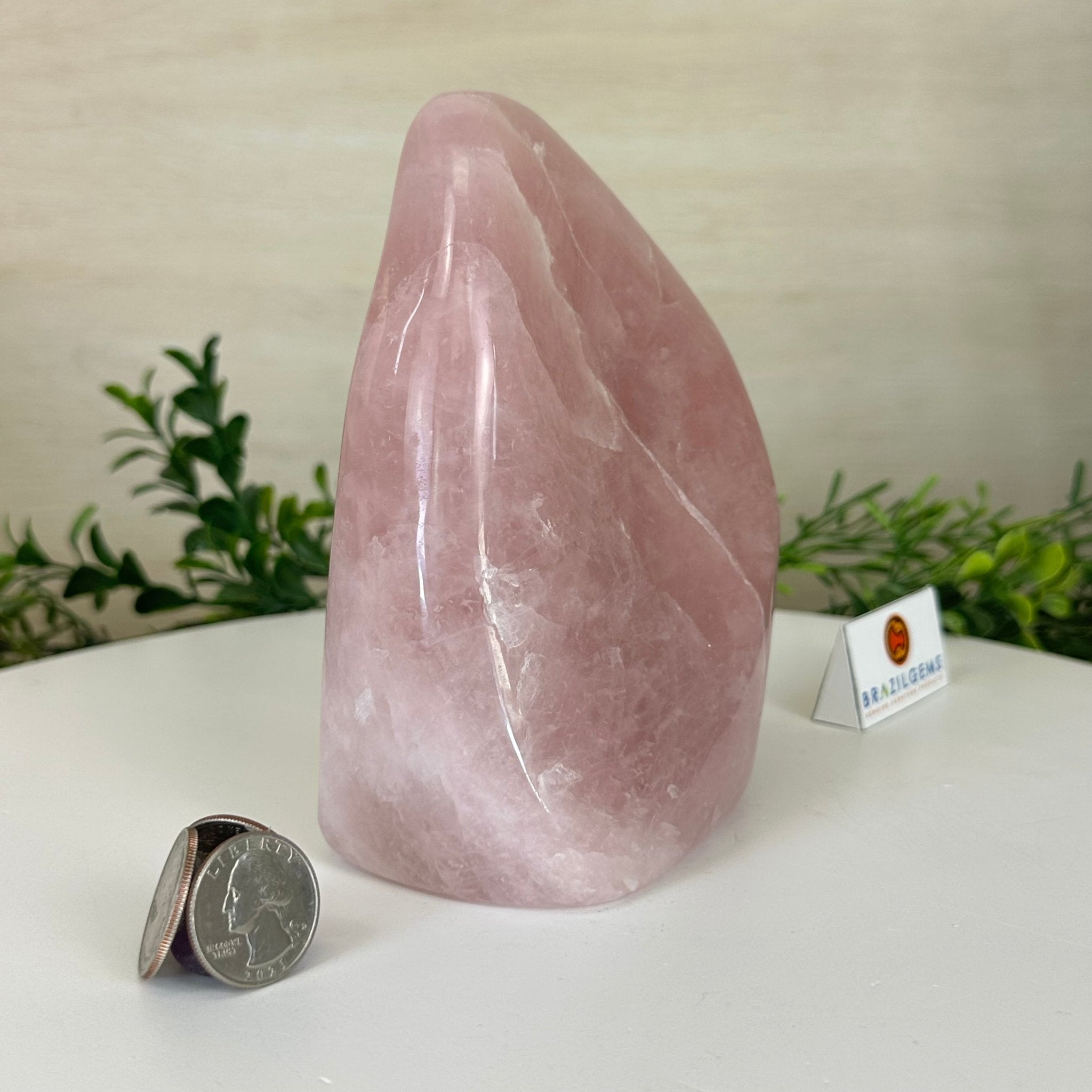 Polished Freeform Rose Quartz Gemstone, 2.6 lbs & 5.6” tall Model #3301RQ - 002 - Brazil GemsBrazil GemsPolished Freeform Rose Quartz Gemstone, 2.6 lbs & 5.6” tall Model #3301RQ - 002Freeform & Unique Shapes3301RQ - 002