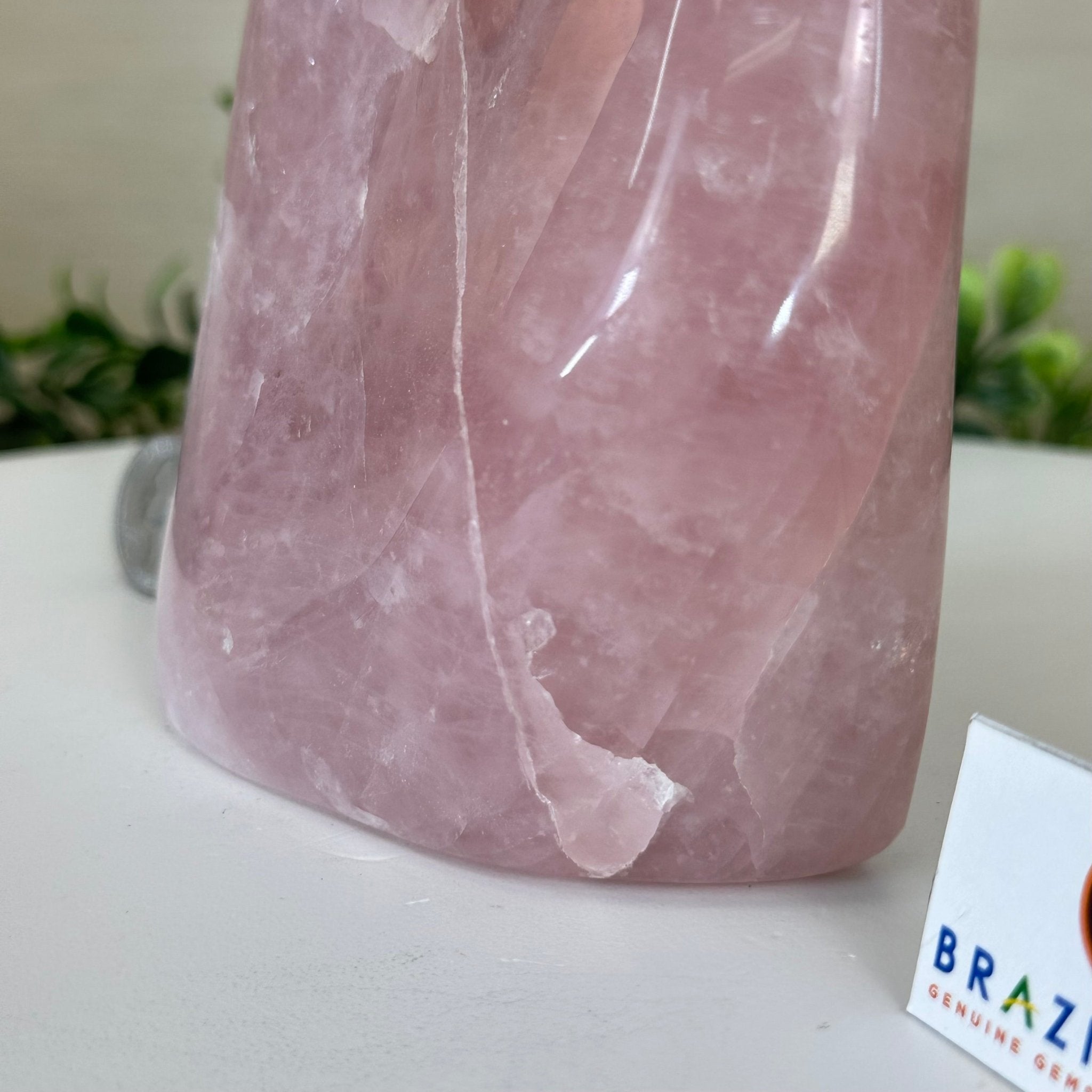 Polished Freeform Rose Quartz Gemstone, 2.6 lbs & 5.6” tall Model #3301RQ - 002 - Brazil GemsBrazil GemsPolished Freeform Rose Quartz Gemstone, 2.6 lbs & 5.6” tall Model #3301RQ - 002Freeform & Unique Shapes3301RQ - 002