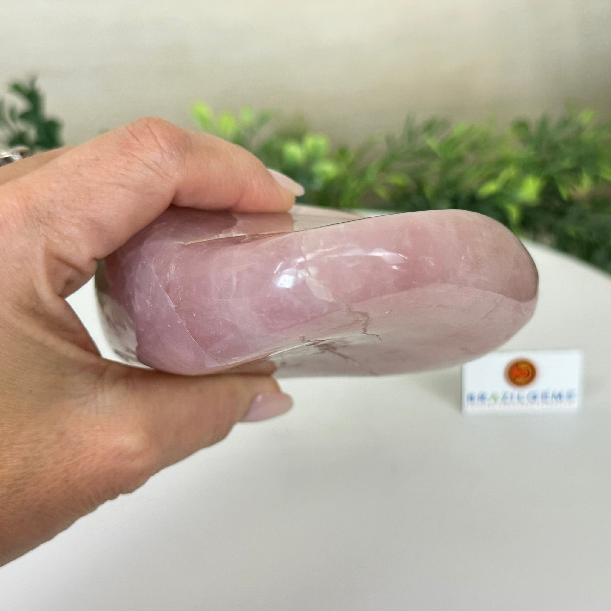 Polished Freeform Rose Quartz Gemstone, 2.6 lbs & 5.6” tall Model #3301RQ - 002 - Brazil GemsBrazil GemsPolished Freeform Rose Quartz Gemstone, 2.6 lbs & 5.6” tall Model #3301RQ - 002Freeform & Unique Shapes3301RQ - 002