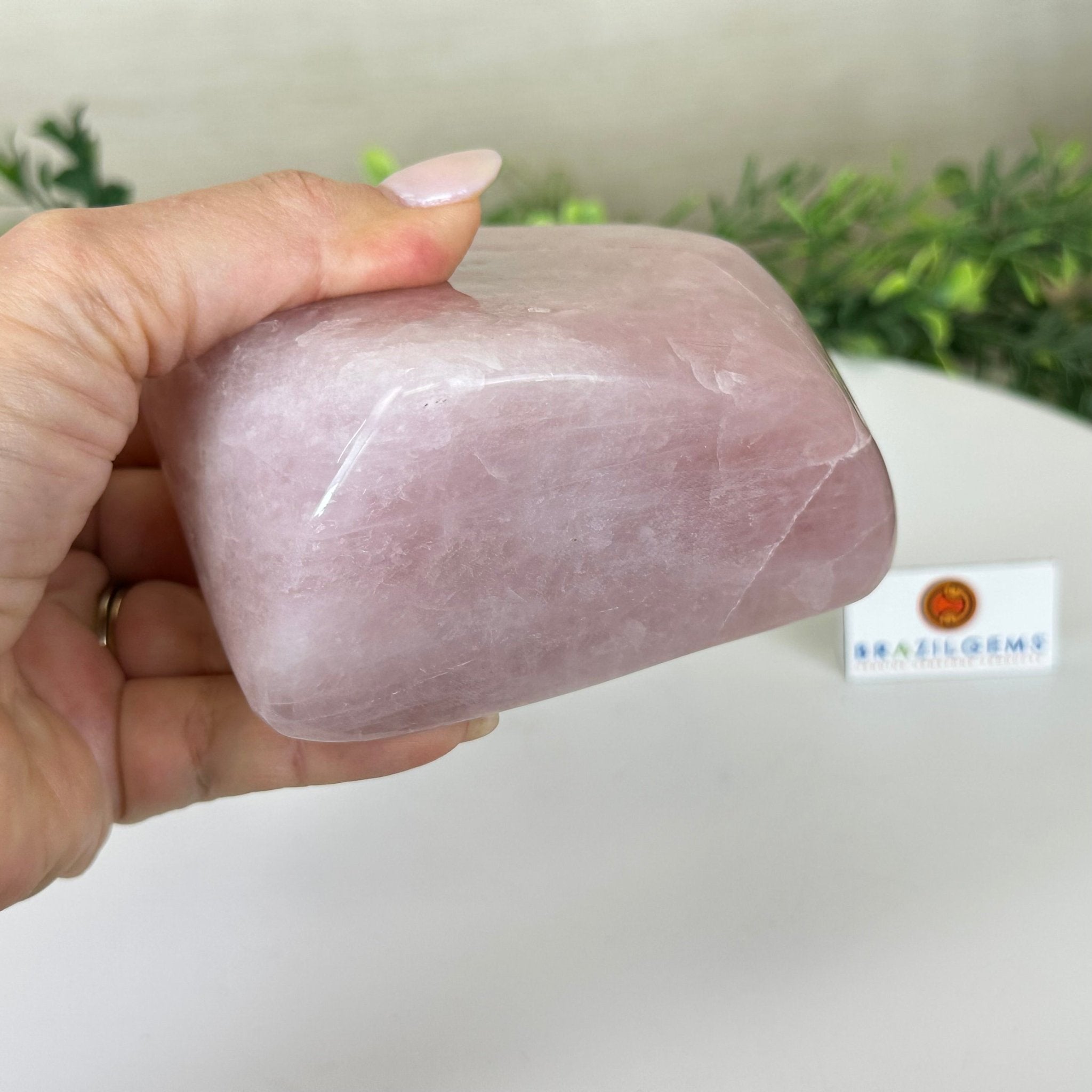 Polished Freeform Rose Quartz Gemstone, 2.6 lbs & 5.6” tall Model #3301RQ - 002 - Brazil GemsBrazil GemsPolished Freeform Rose Quartz Gemstone, 2.6 lbs & 5.6” tall Model #3301RQ - 002Freeform & Unique Shapes3301RQ - 002