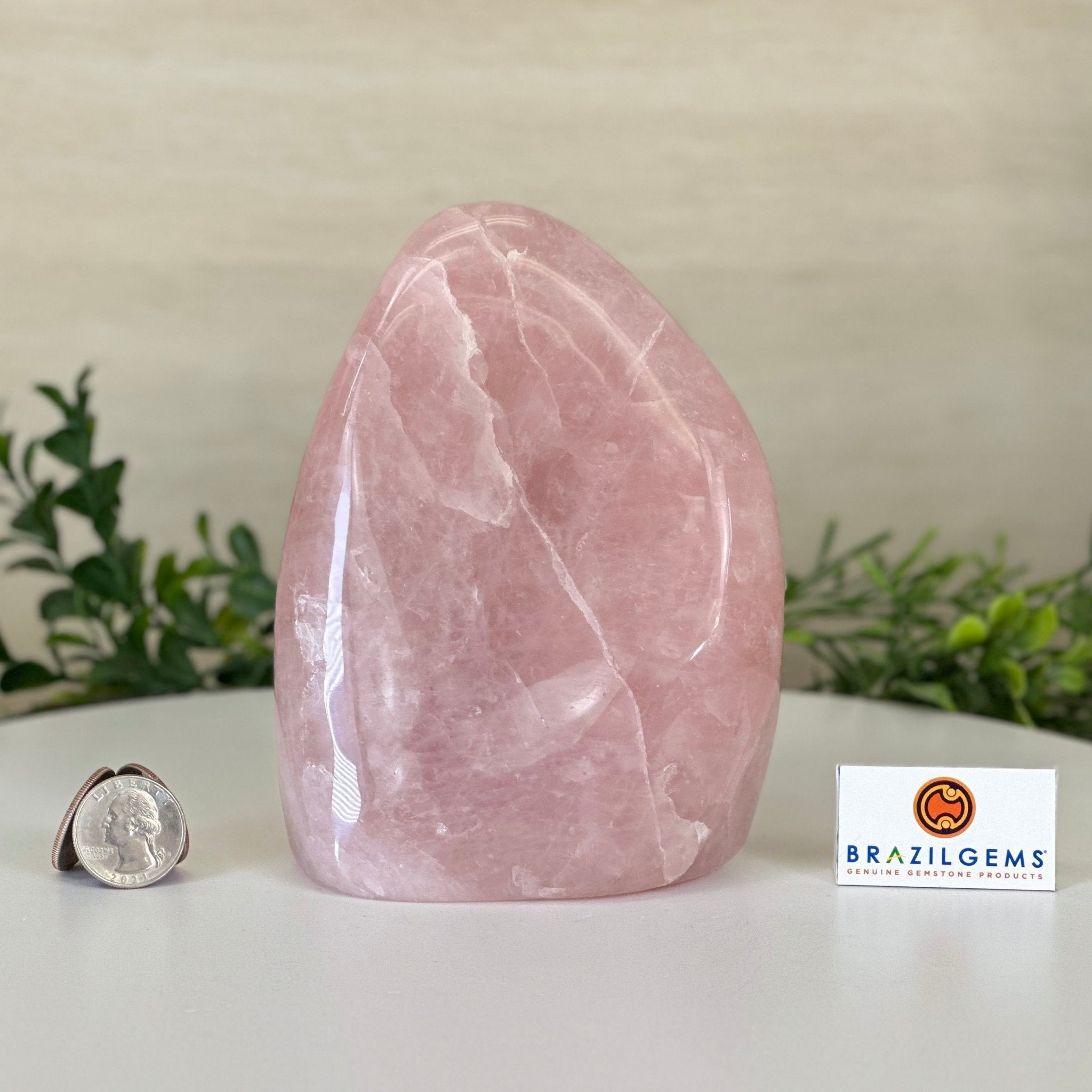 Polished Freeform Rose Quartz Gemstone, 2.6 lbs & 5.6” tall Model #3301RQ - 002 - Brazil GemsBrazil GemsPolished Freeform Rose Quartz Gemstone, 2.6 lbs & 5.6” tall Model #3301RQ - 002Freeform & Unique Shapes3301RQ - 002