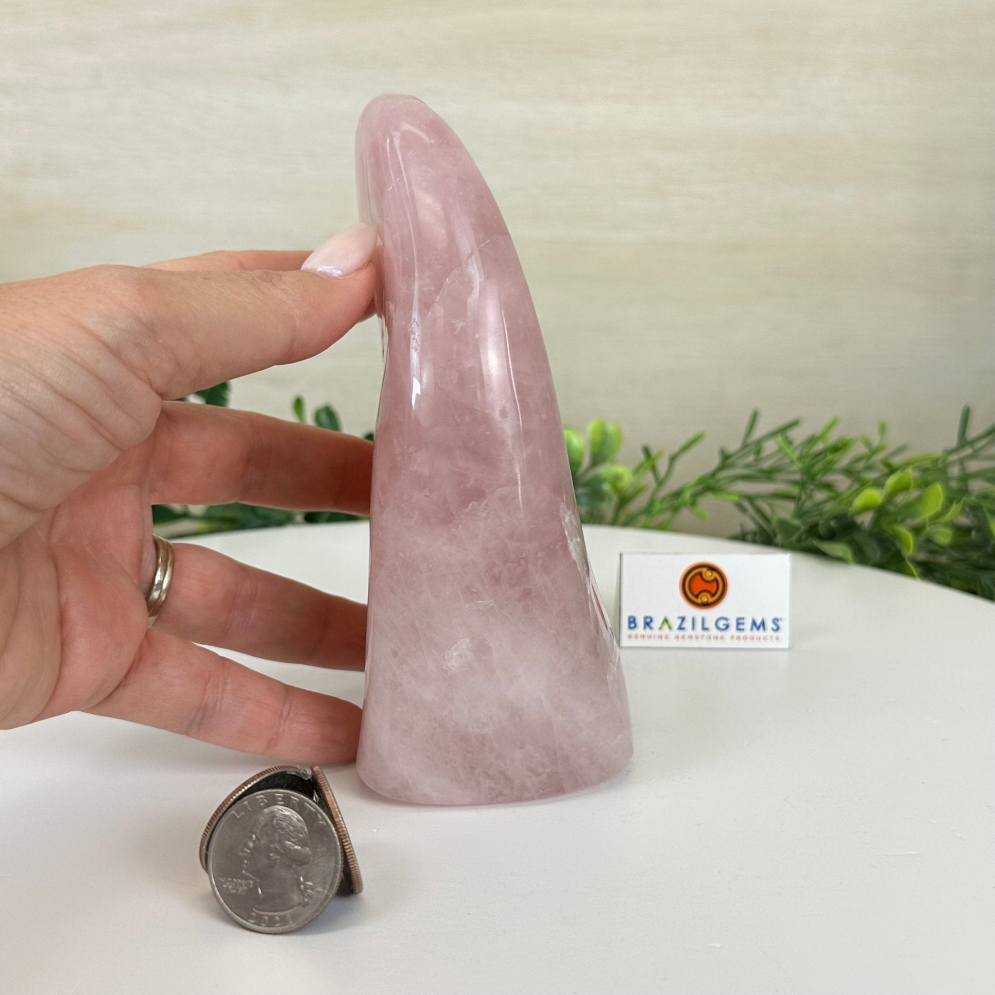 Polished Freeform Rose Quartz Gemstone, 2.6 lbs & 5.6” tall Model #3301RQ - 002 - Brazil GemsBrazil GemsPolished Freeform Rose Quartz Gemstone, 2.6 lbs & 5.6” tall Model #3301RQ - 002Freeform & Unique Shapes3301RQ - 002