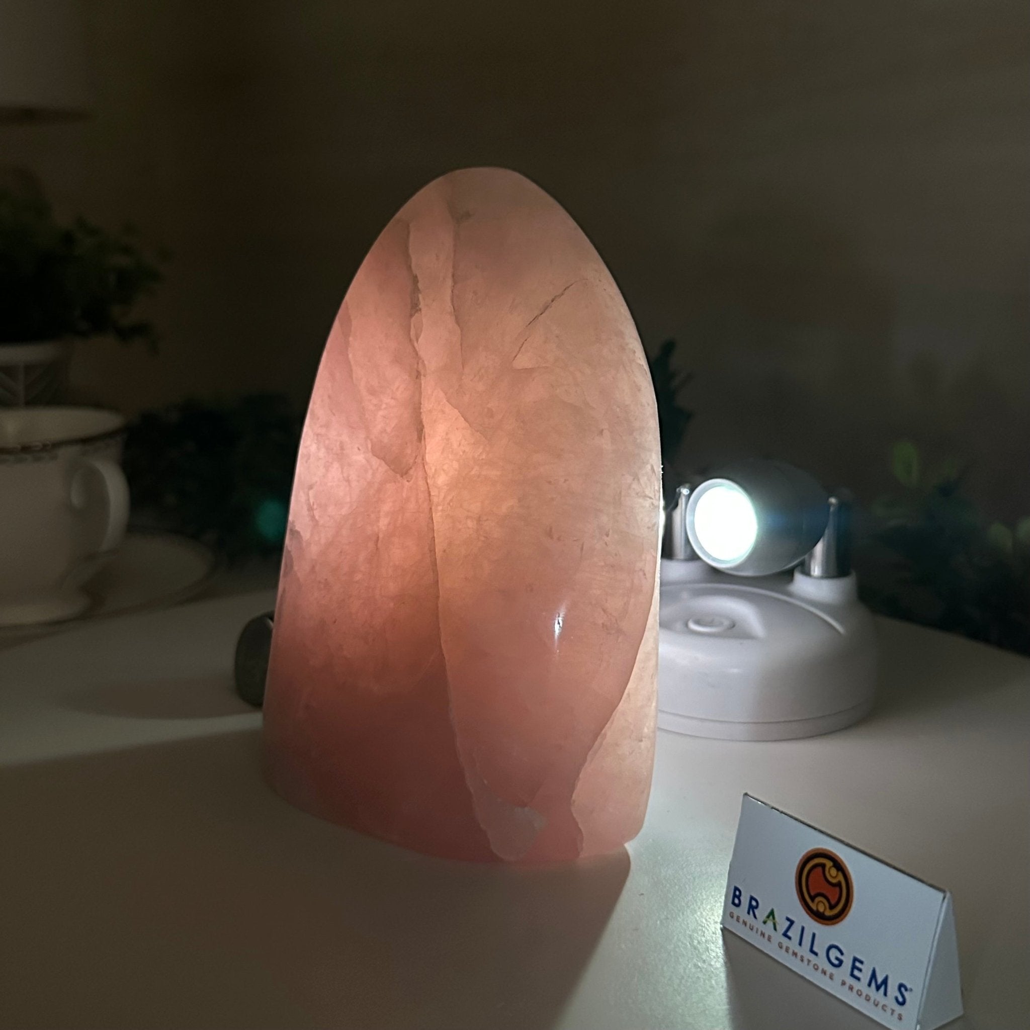 Polished Freeform Rose Quartz Gemstone, 2.6 lbs & 5.6” tall Model #3301RQ - 002 - Brazil GemsBrazil GemsPolished Freeform Rose Quartz Gemstone, 2.6 lbs & 5.6” tall Model #3301RQ - 002Freeform & Unique Shapes3301RQ - 002