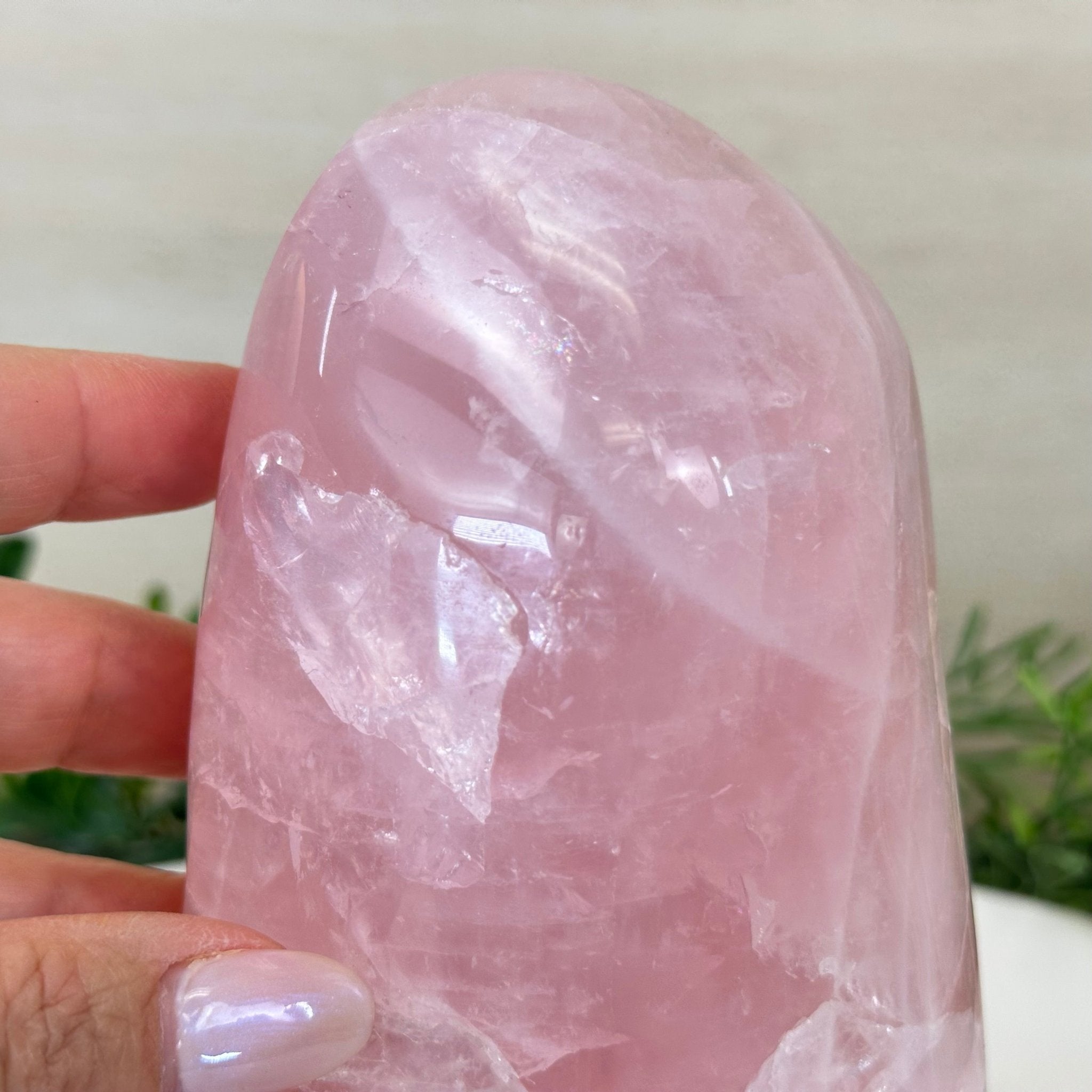 Polished Freeform Rose Quartz Gemstone, 3.1 lbs & 6.6” tall Model #3301RQ - 004 - Brazil GemsBrazil GemsPolished Freeform Rose Quartz Gemstone, 3.1 lbs & 6.6” tall Model #3301RQ - 004Freeform & Unique Shapes3301RQ - 004