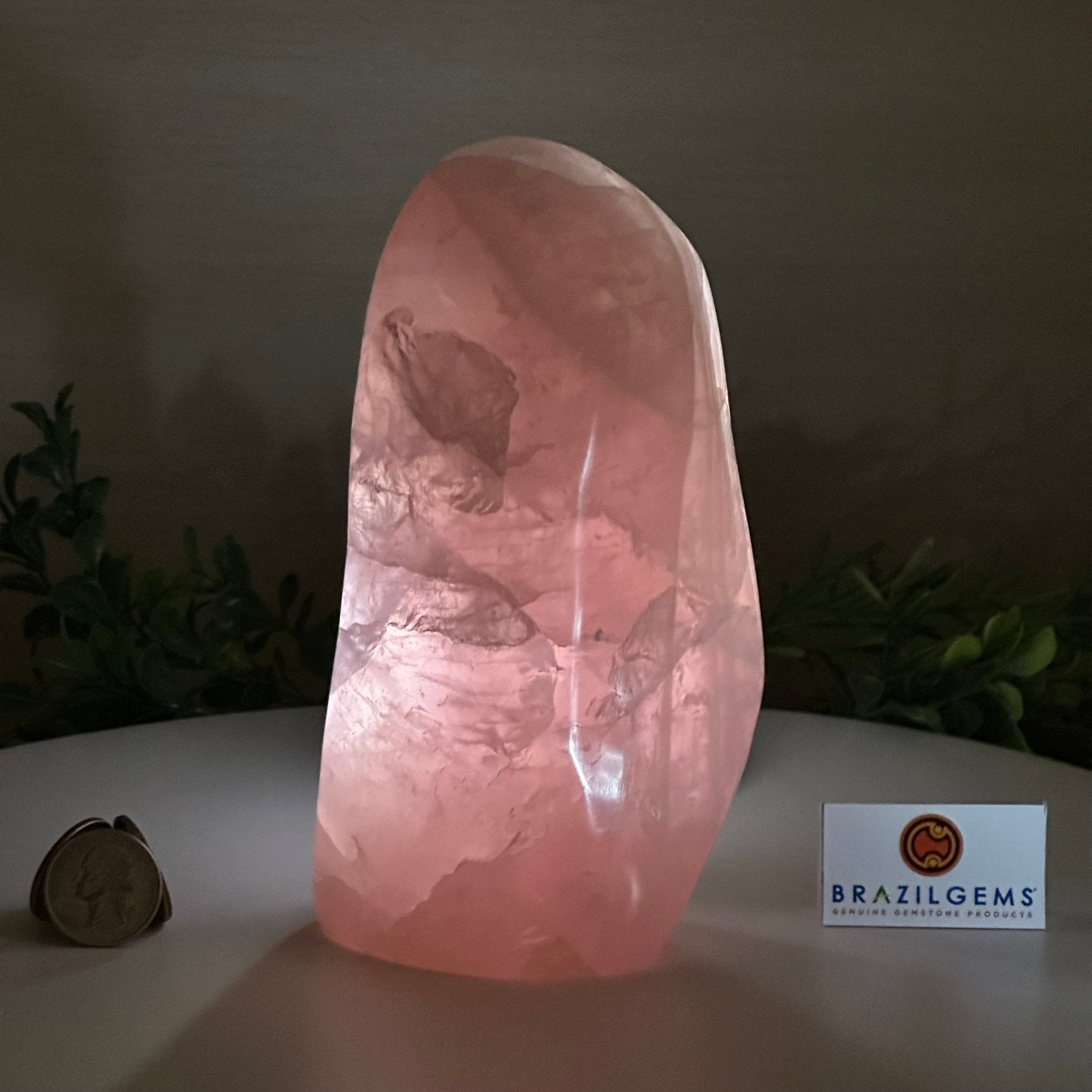 Polished Freeform Rose Quartz Gemstone, 3.1 lbs & 6.6” tall Model #3301RQ - 004 - Brazil GemsBrazil GemsPolished Freeform Rose Quartz Gemstone, 3.1 lbs & 6.6” tall Model #3301RQ - 004Freeform & Unique Shapes3301RQ - 004