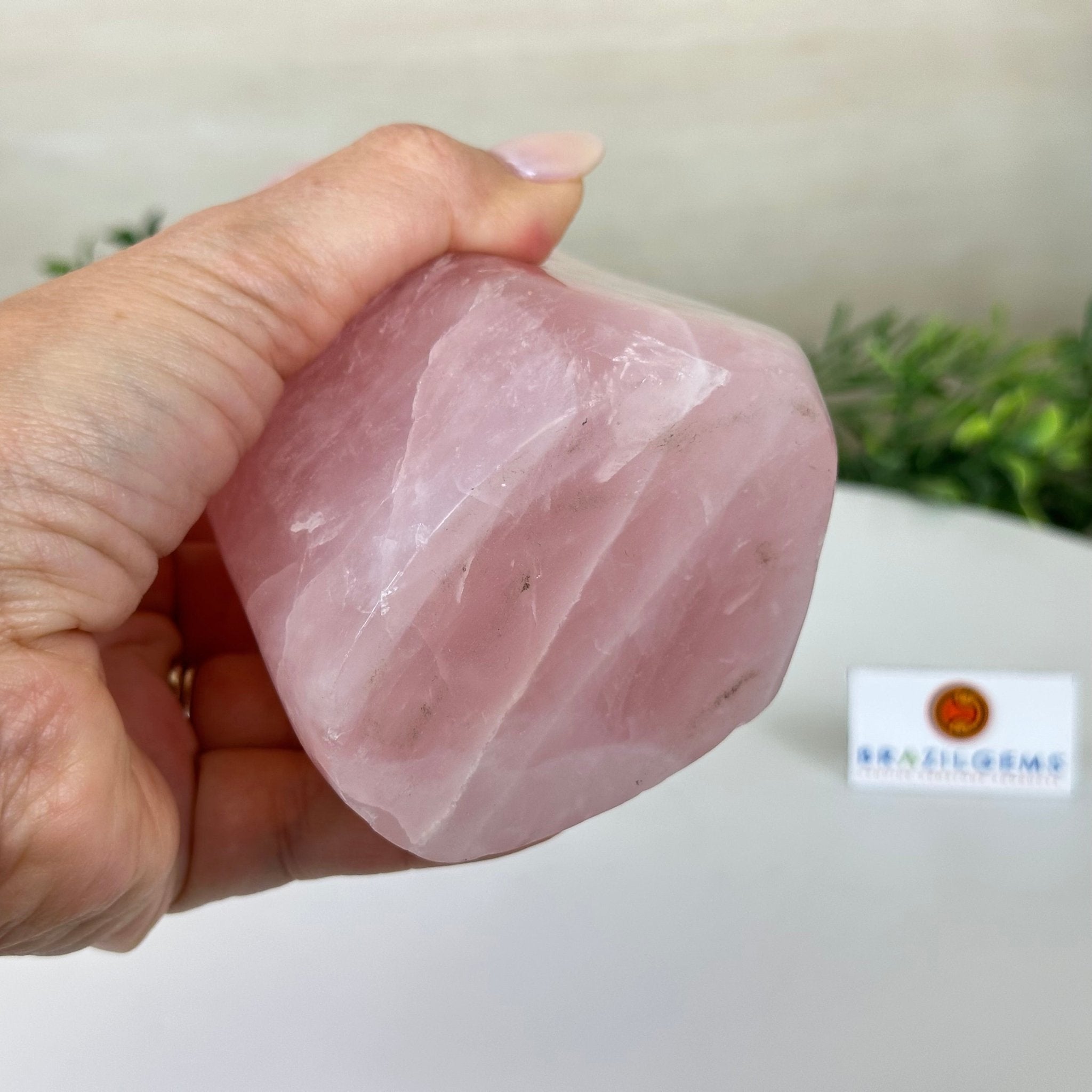 Polished Freeform Rose Quartz Gemstone, 3.1 lbs & 6.6” tall Model #3301RQ - 004 - Brazil GemsBrazil GemsPolished Freeform Rose Quartz Gemstone, 3.1 lbs & 6.6” tall Model #3301RQ - 004Freeform & Unique Shapes3301RQ - 004